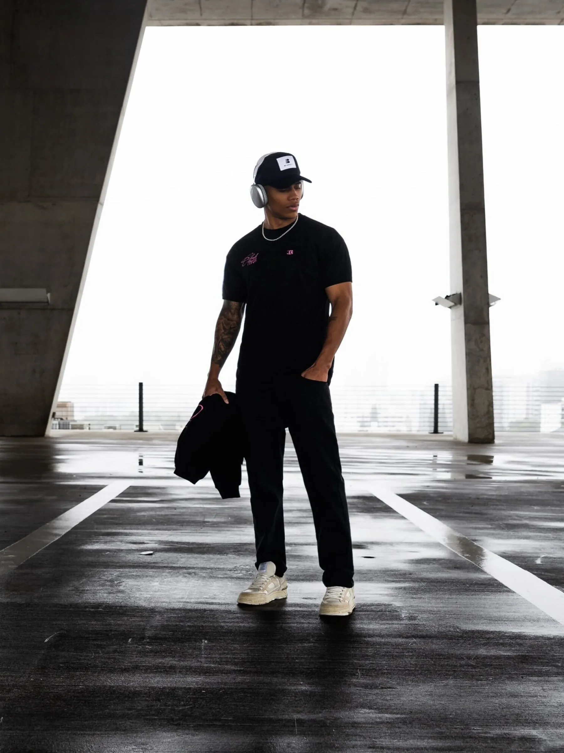 Club Relaxed T-Shirt - Black & Pink sold by Blakely product image thumbnail 3