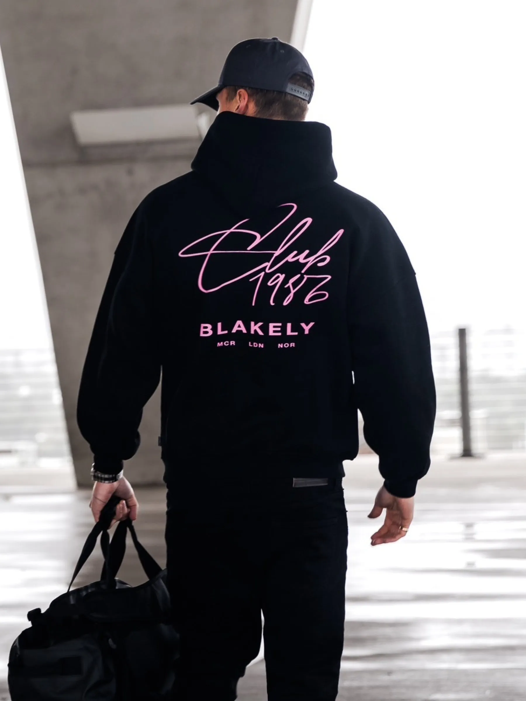 Club Relaxed Hoodie - Black & Pink sold by Blakely