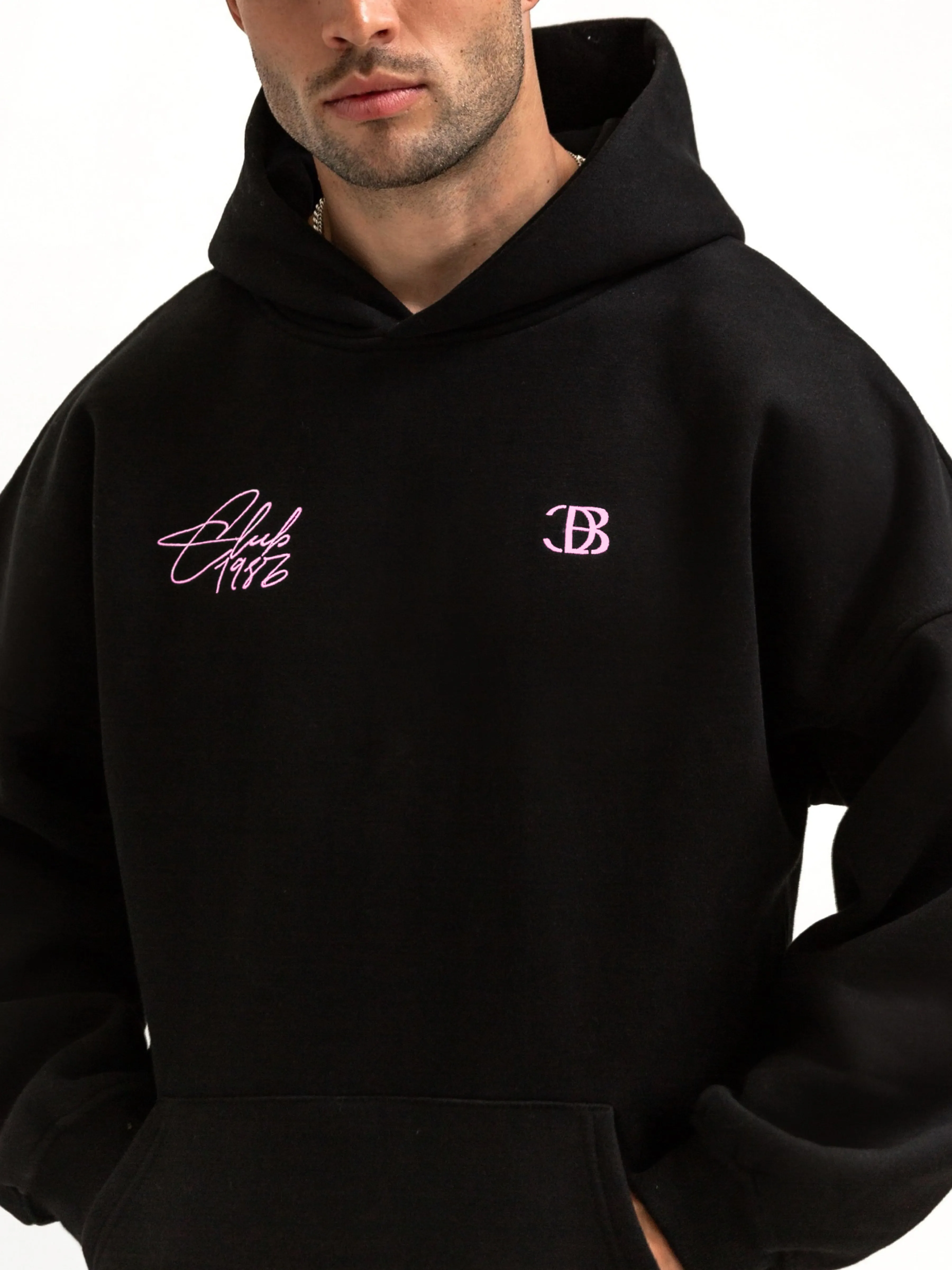 Club Relaxed Hoodie - Black & Pink sold by Blakely product image thumbnail 5