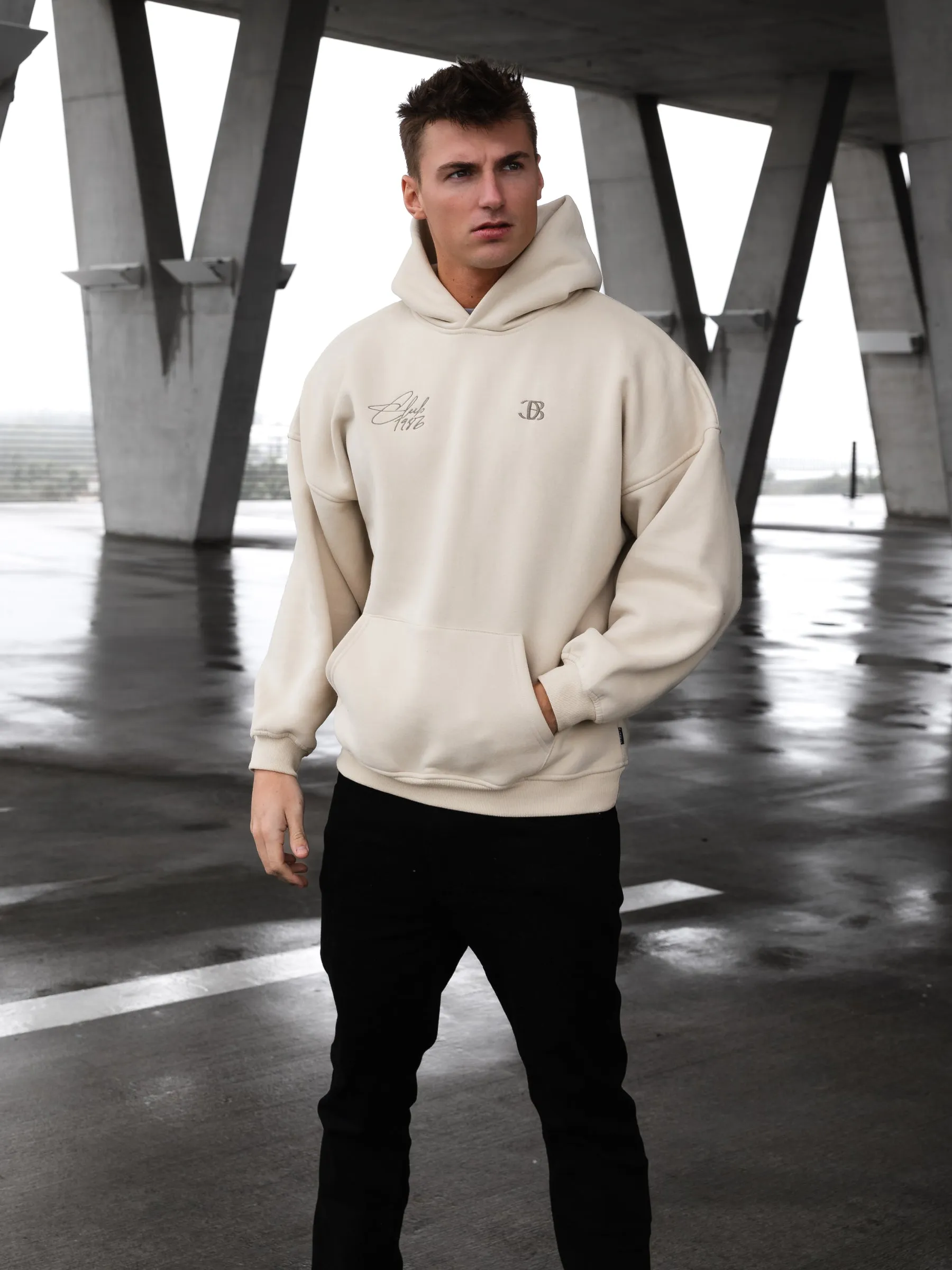 Club Relaxed Hoodie - Bone sold by Blakely product image thumbnail 2