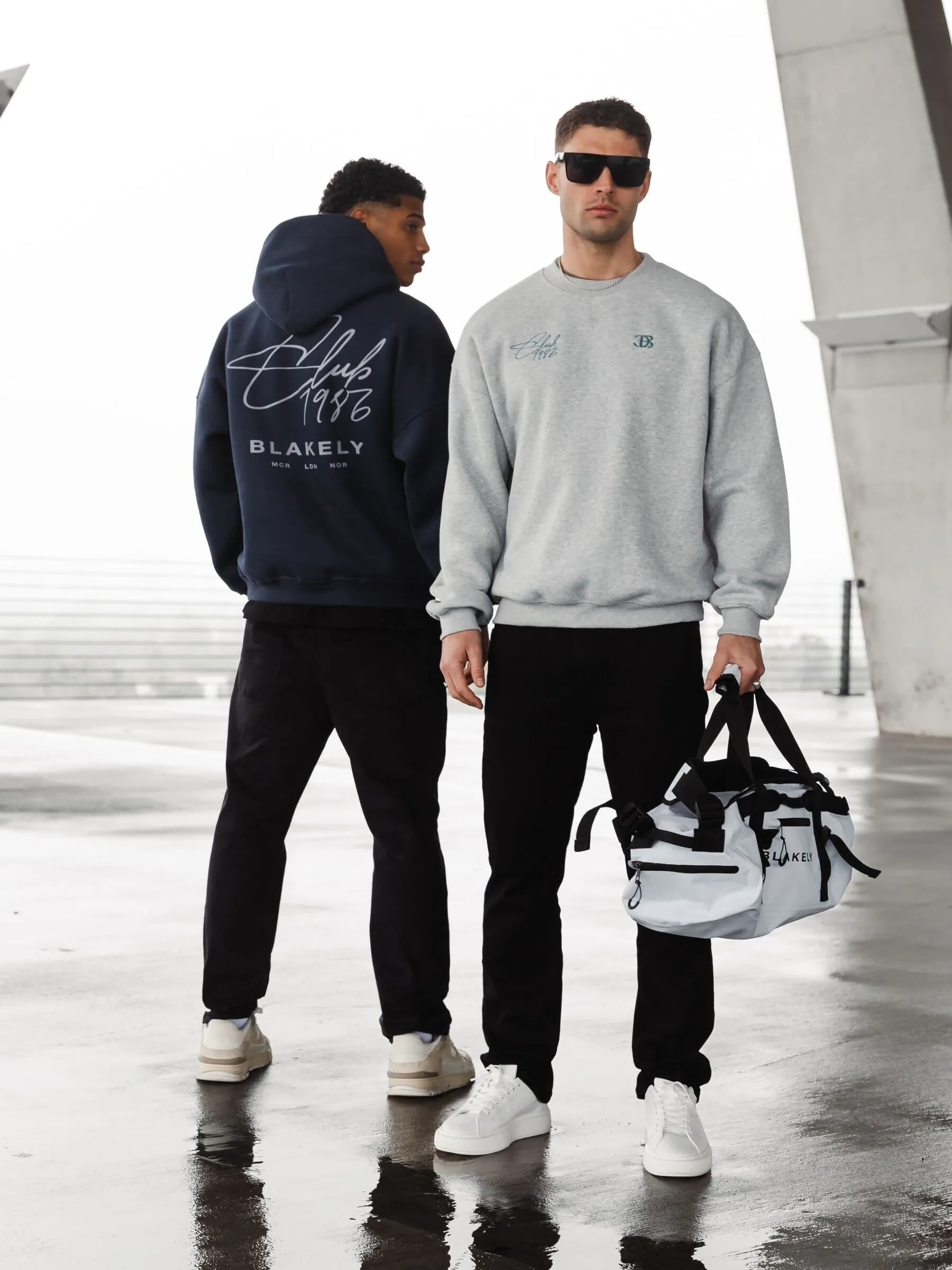 Club Relaxed Jumper - Marl Grey & Teal sold by Blakely product image thumbnail 3