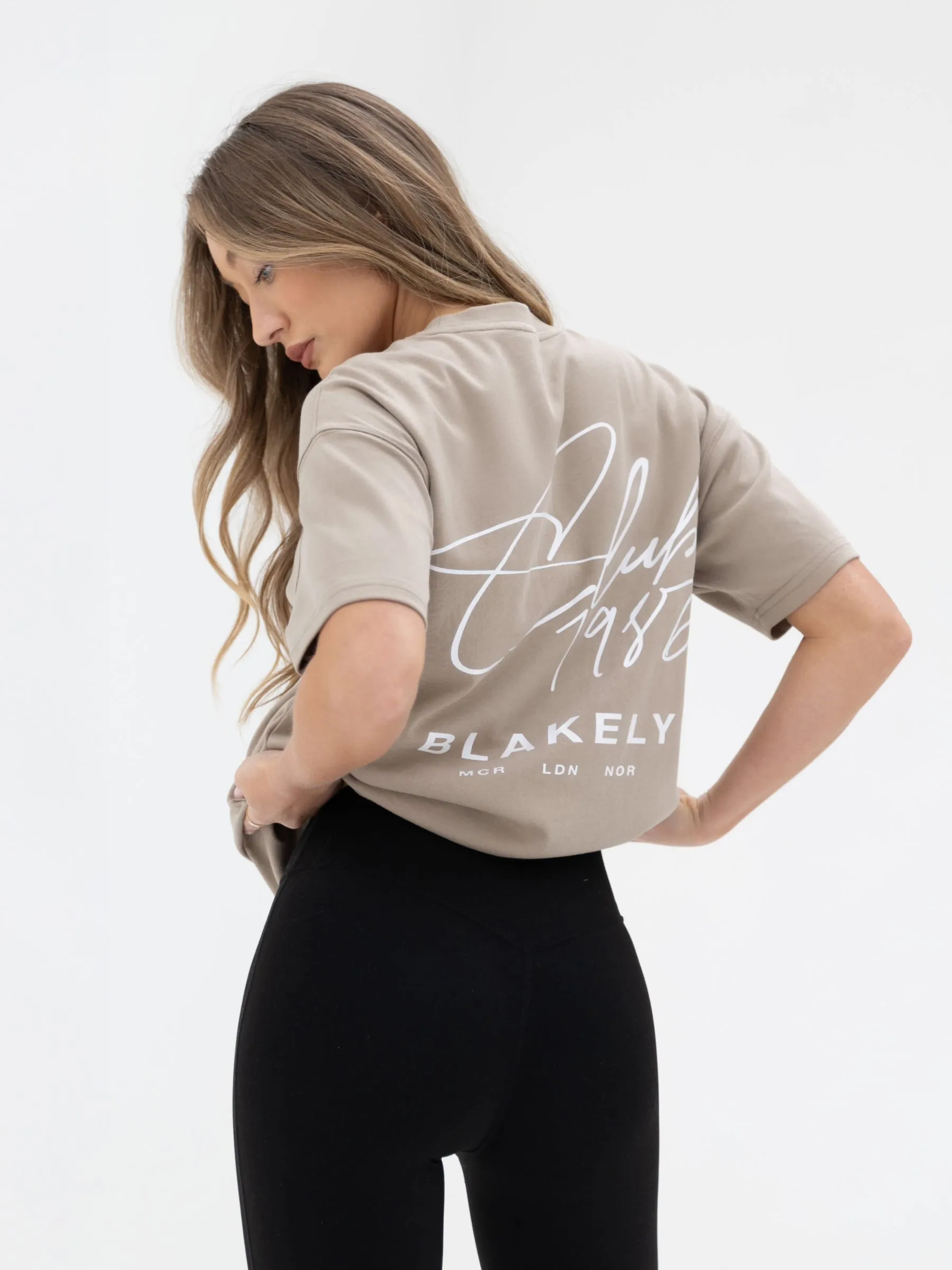 Club Oversized T-Shirt - Washed Khaki sold by Blakely