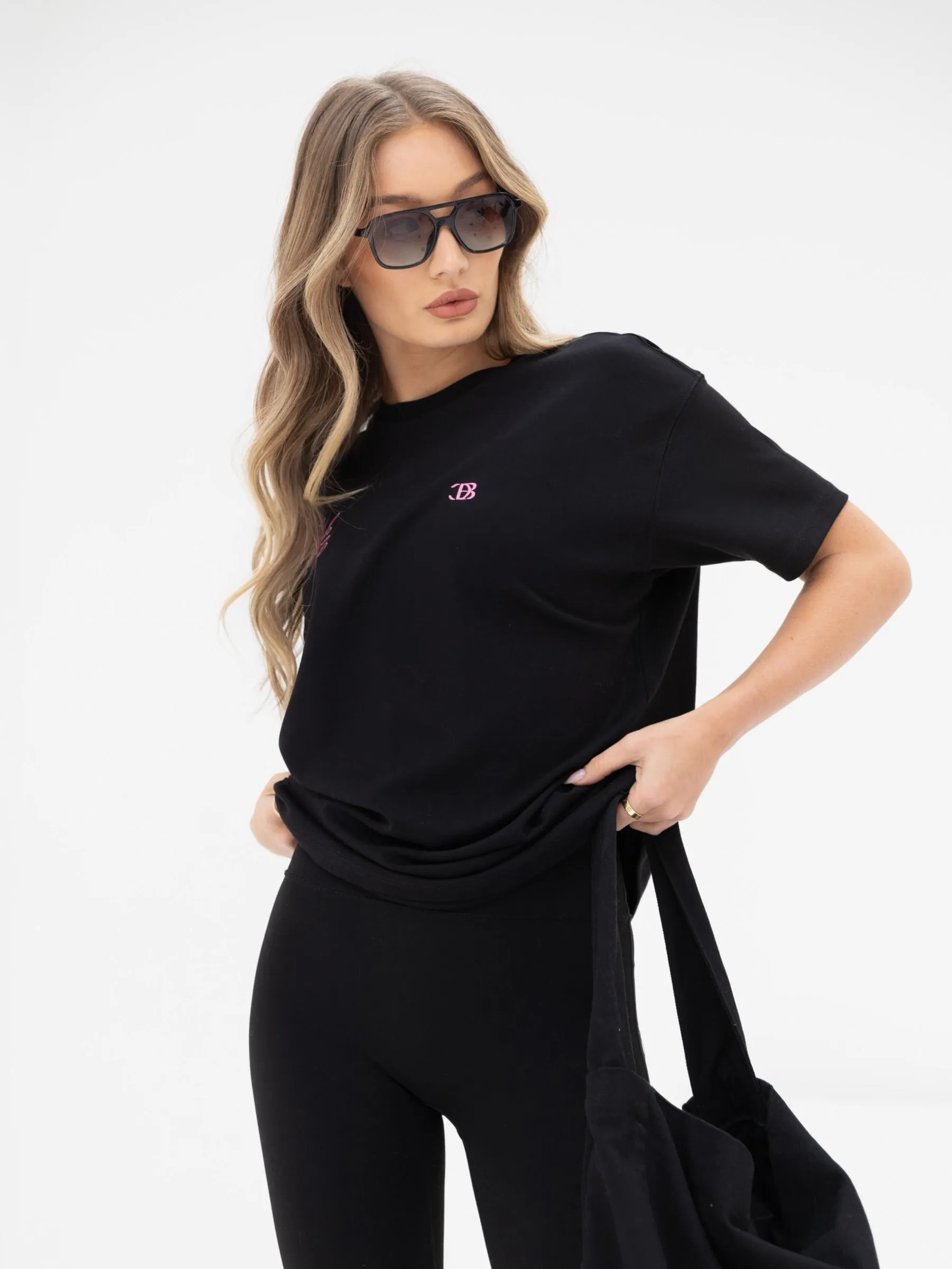 Club Oversized T-Shirt - Black & Pink sold by Blakely product image thumbnail 2
