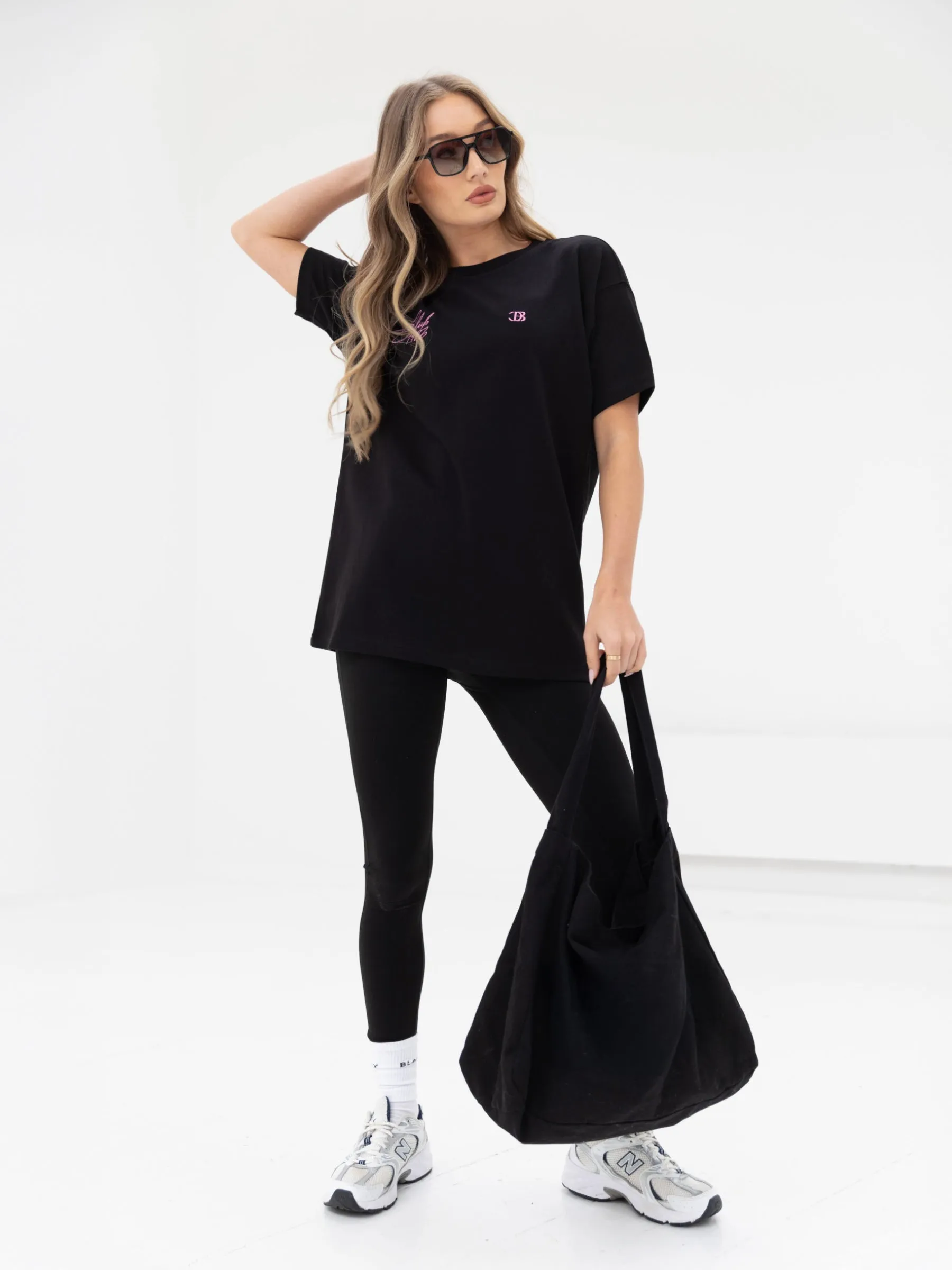 Club Oversized T-Shirt - Black & Pink sold by Blakely product image thumbnail 3