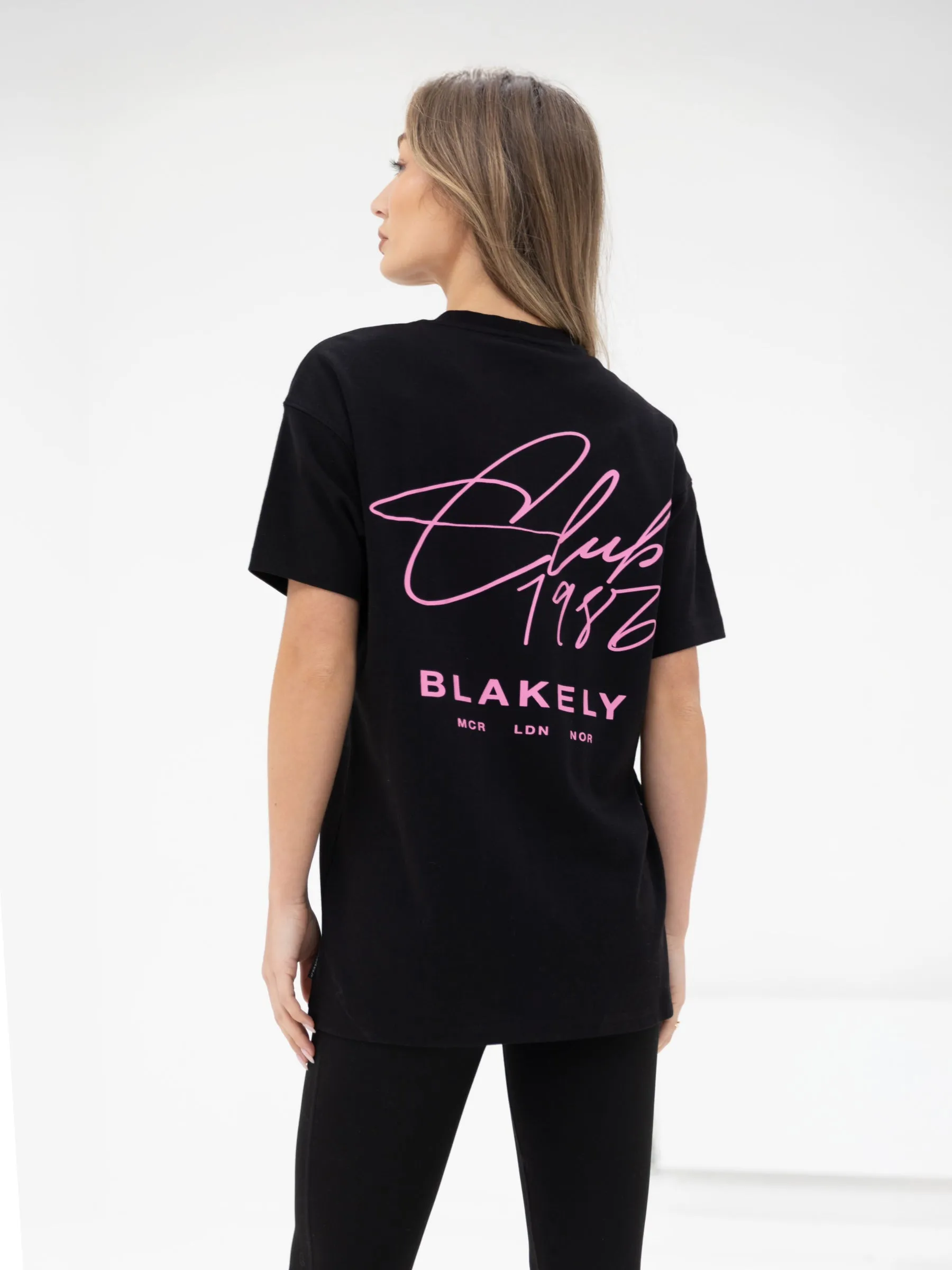 Club Oversized T-Shirt - Black & Pink sold by Blakely product image thumbnail 4