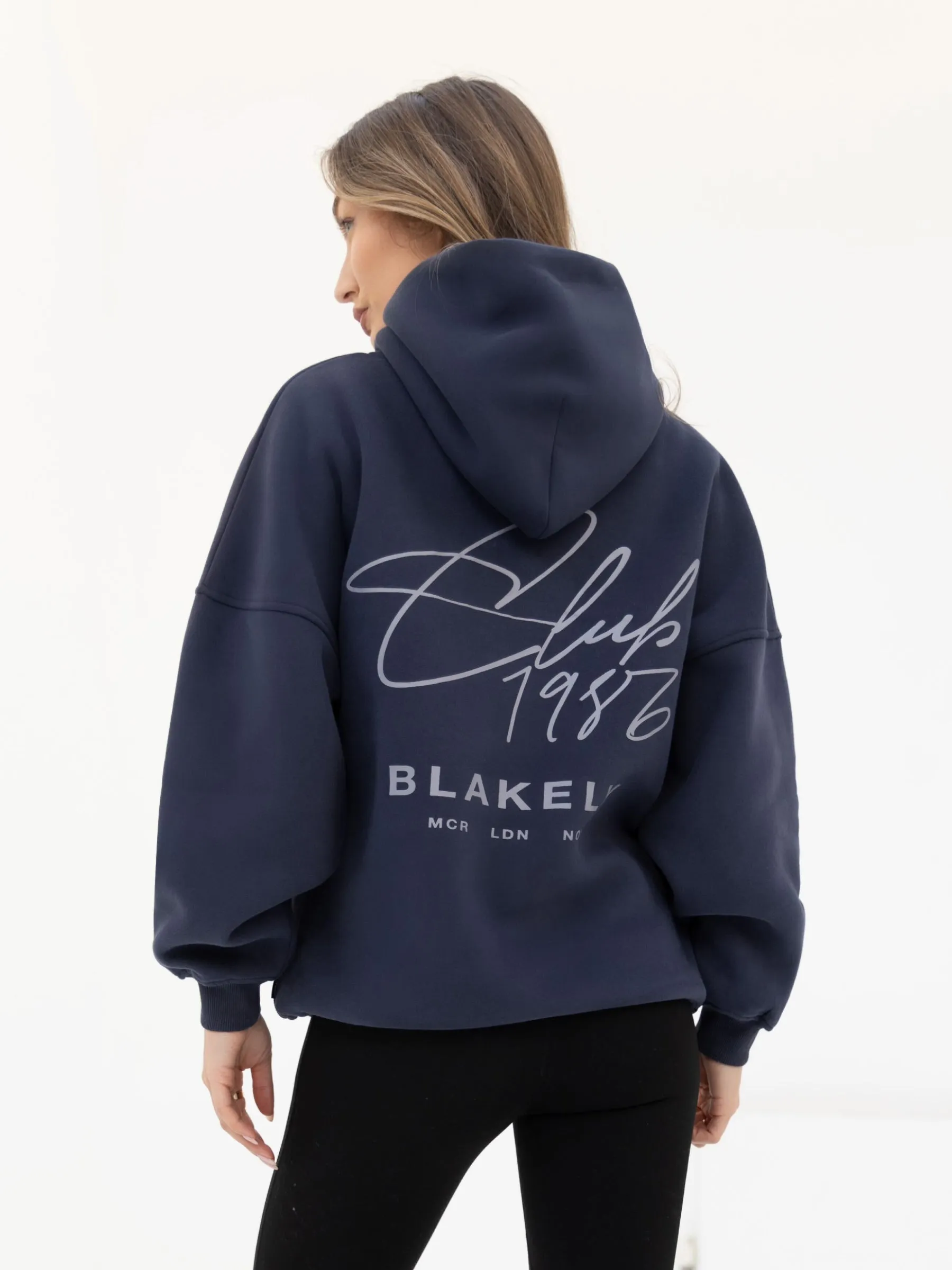 Club Oversized Hoodie - Navy sold by Blakely