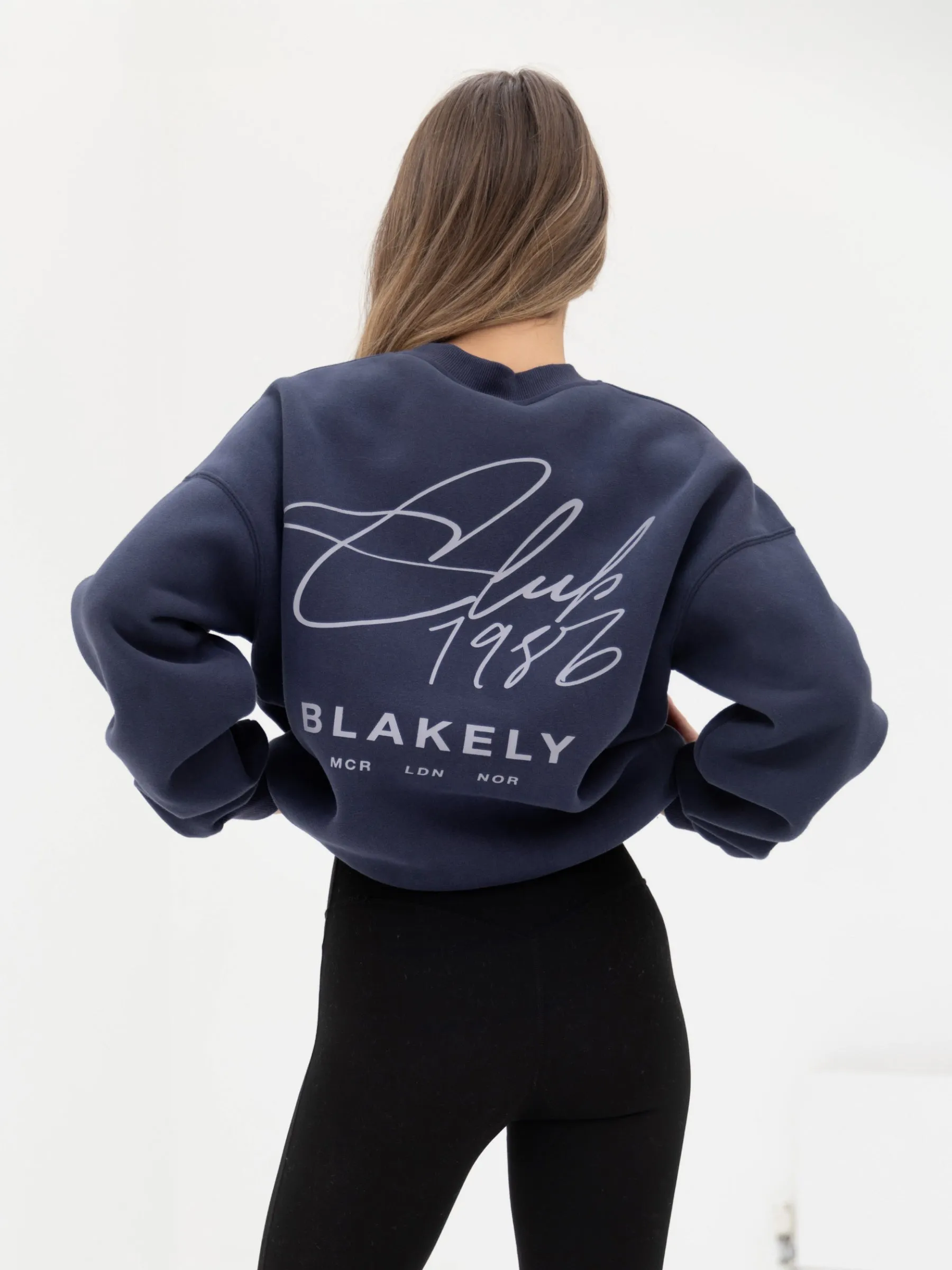 Club Oversized Jumper - Navy sold by Blakely