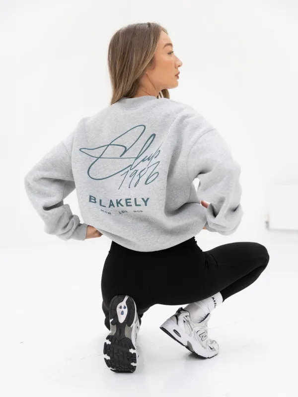 Club Oversized Jumper - Marl Grey sold by Blakely