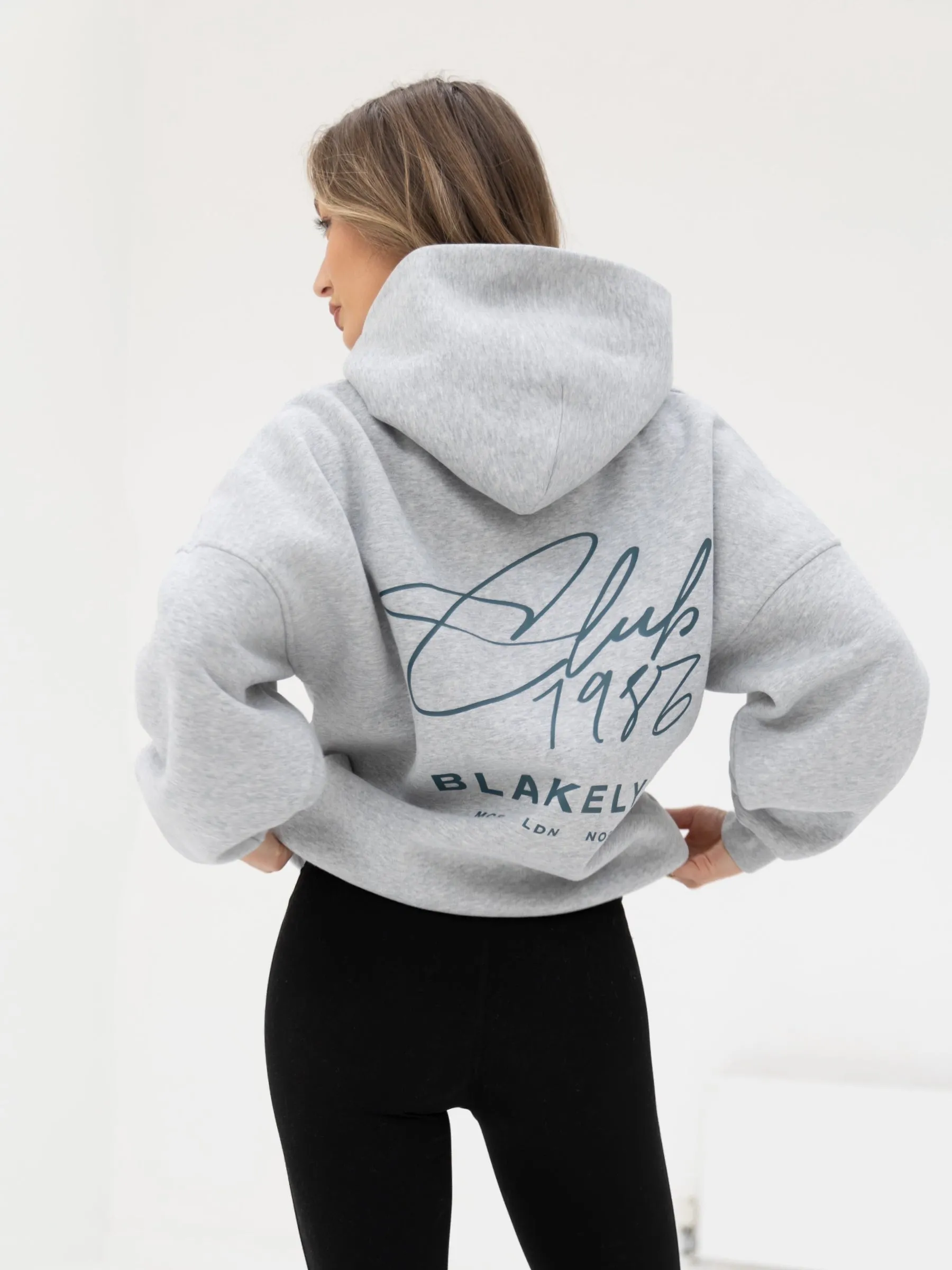 Club Oversized Hoodie - Marl Grey sold by Blakely