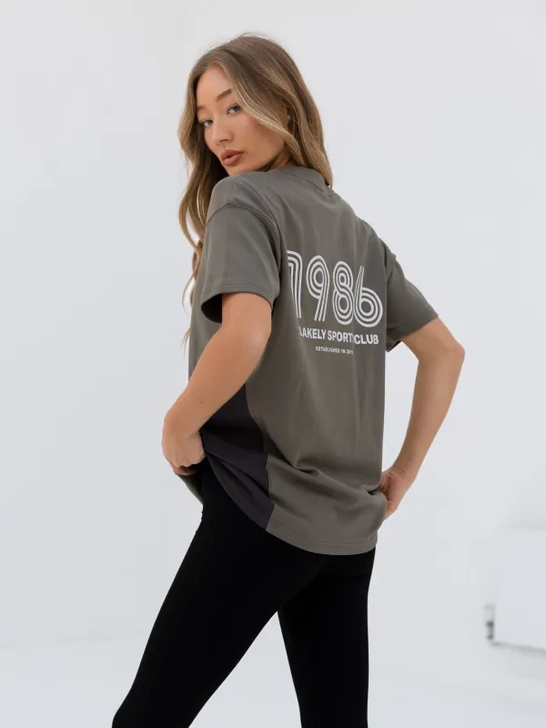 Panel Oversized T-Shirt - Safari Green sold by Blakely