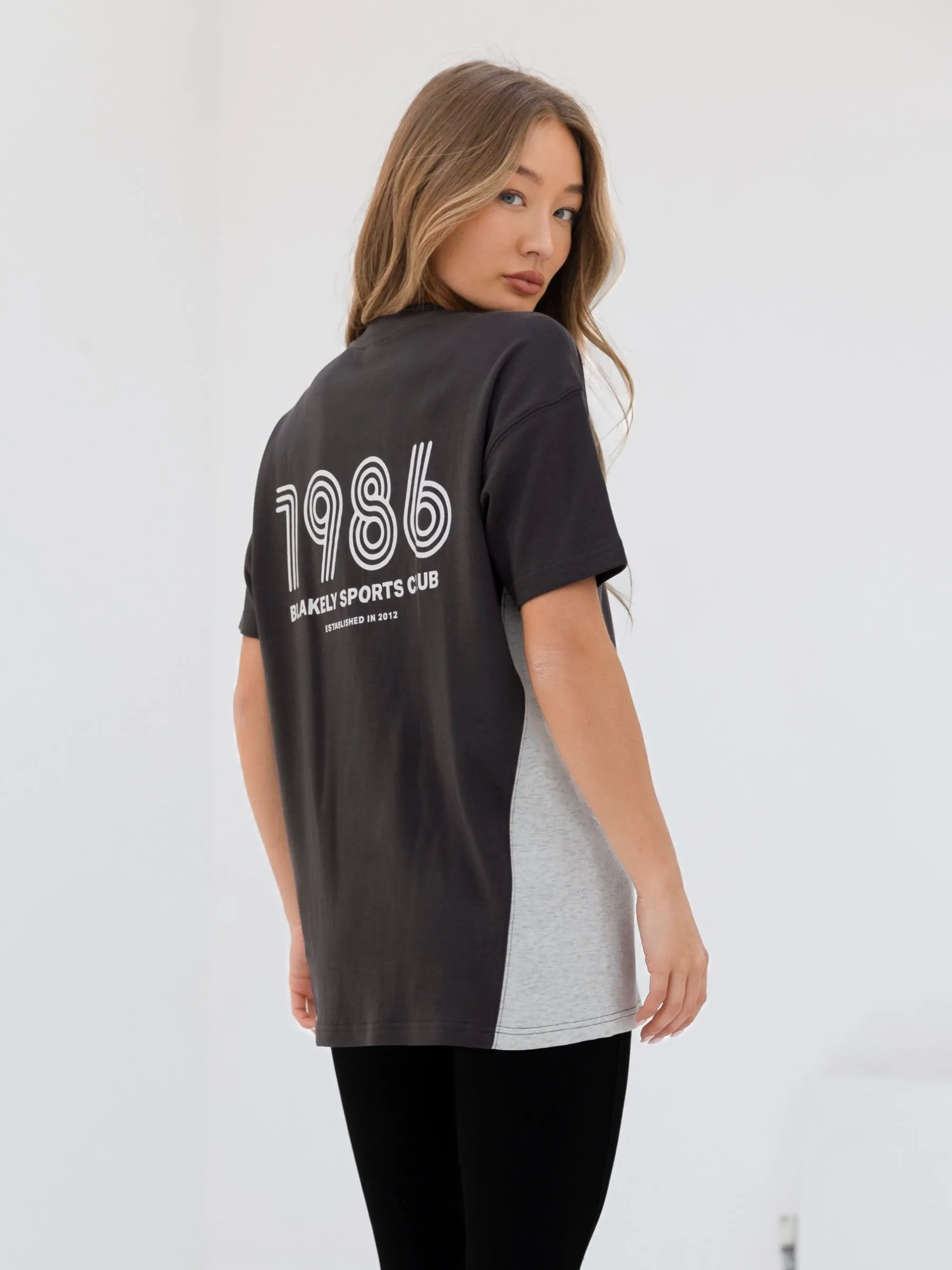 Panel Oversized T-Shirt - Graphite sold by Blakely