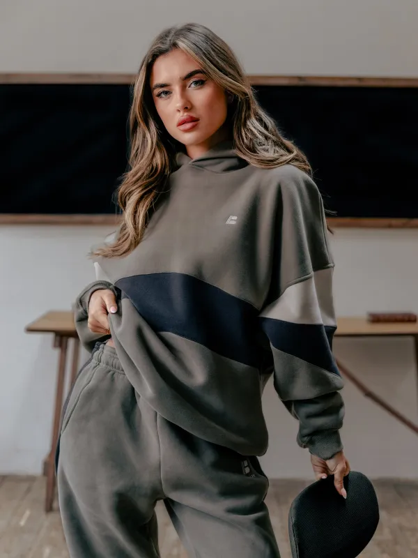 Panel Oversized Hoodie - Safari Green sold by Blakely