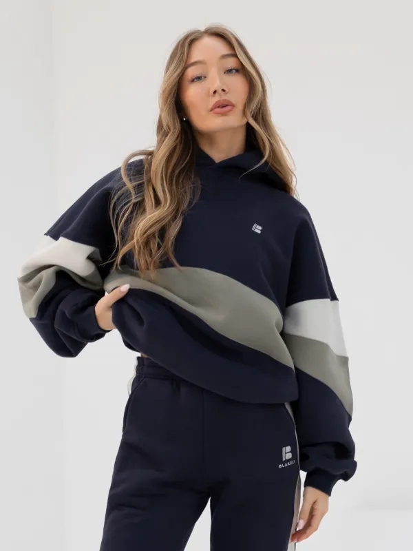 Panel Oversized Hoodie - True Navy sold by Blakely