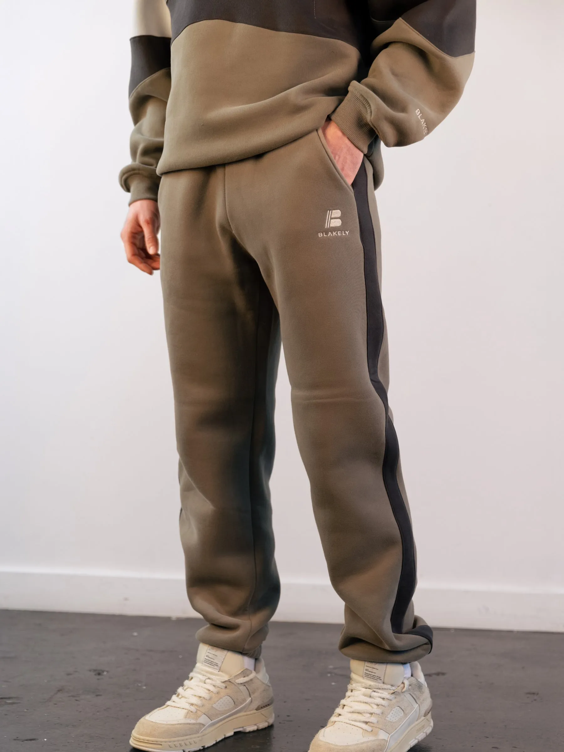 Panel Relaxed Sweatpants - Safari Green sold by Blakely