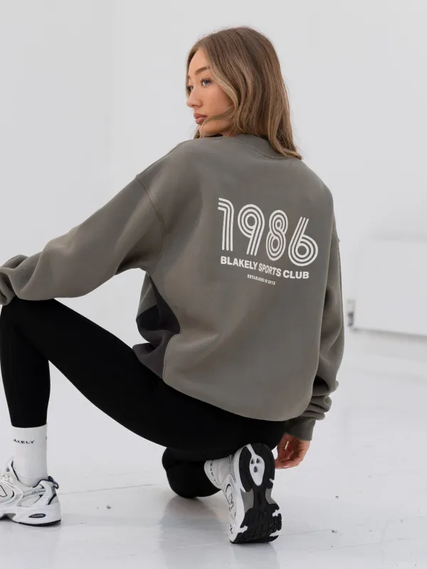 Panel Oversized Jumper - Safari Green sold by Blakely