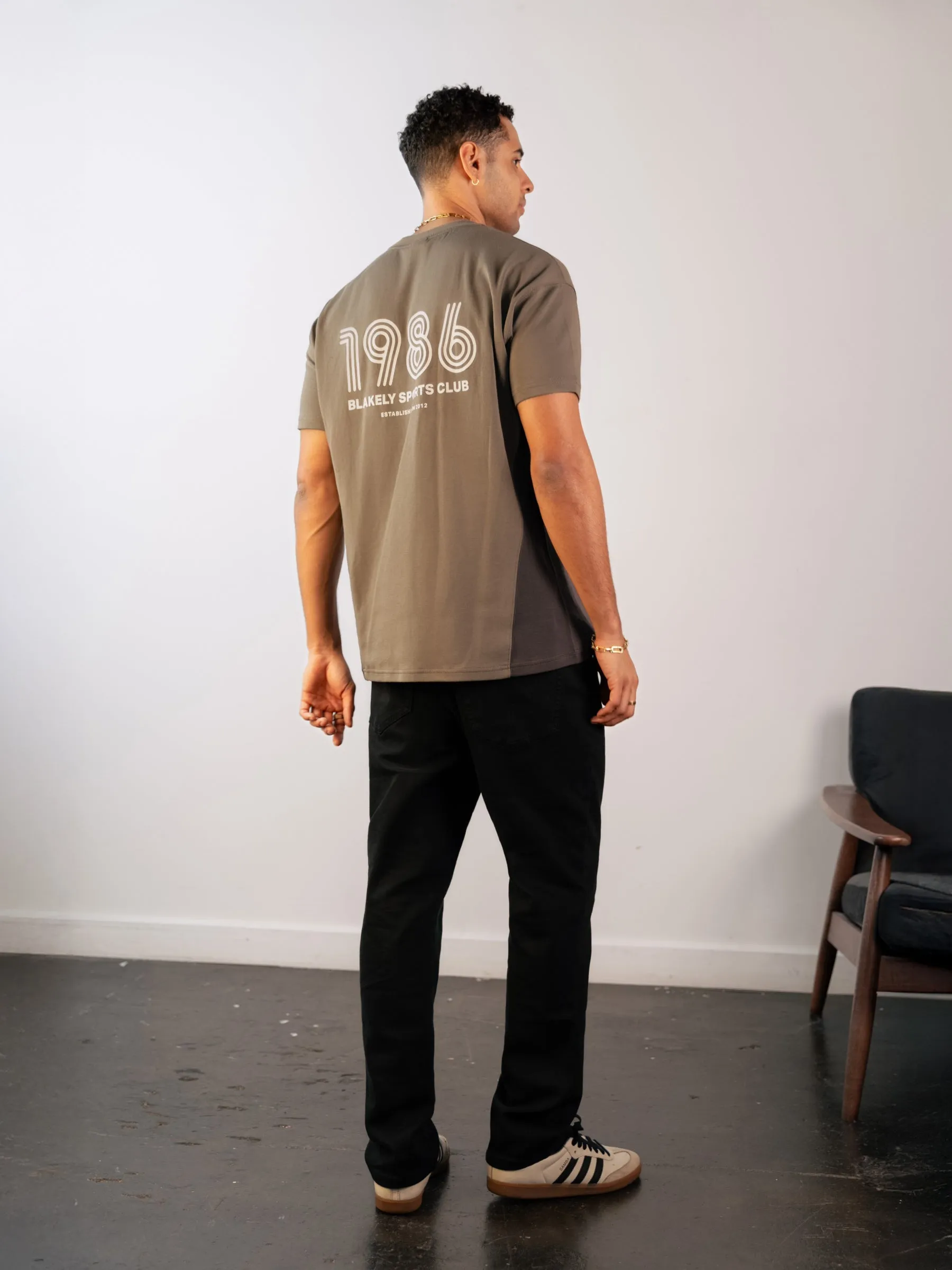 Panel Relaxed T-Shirt - Safari Green sold by Blakely product image thumbnail 3