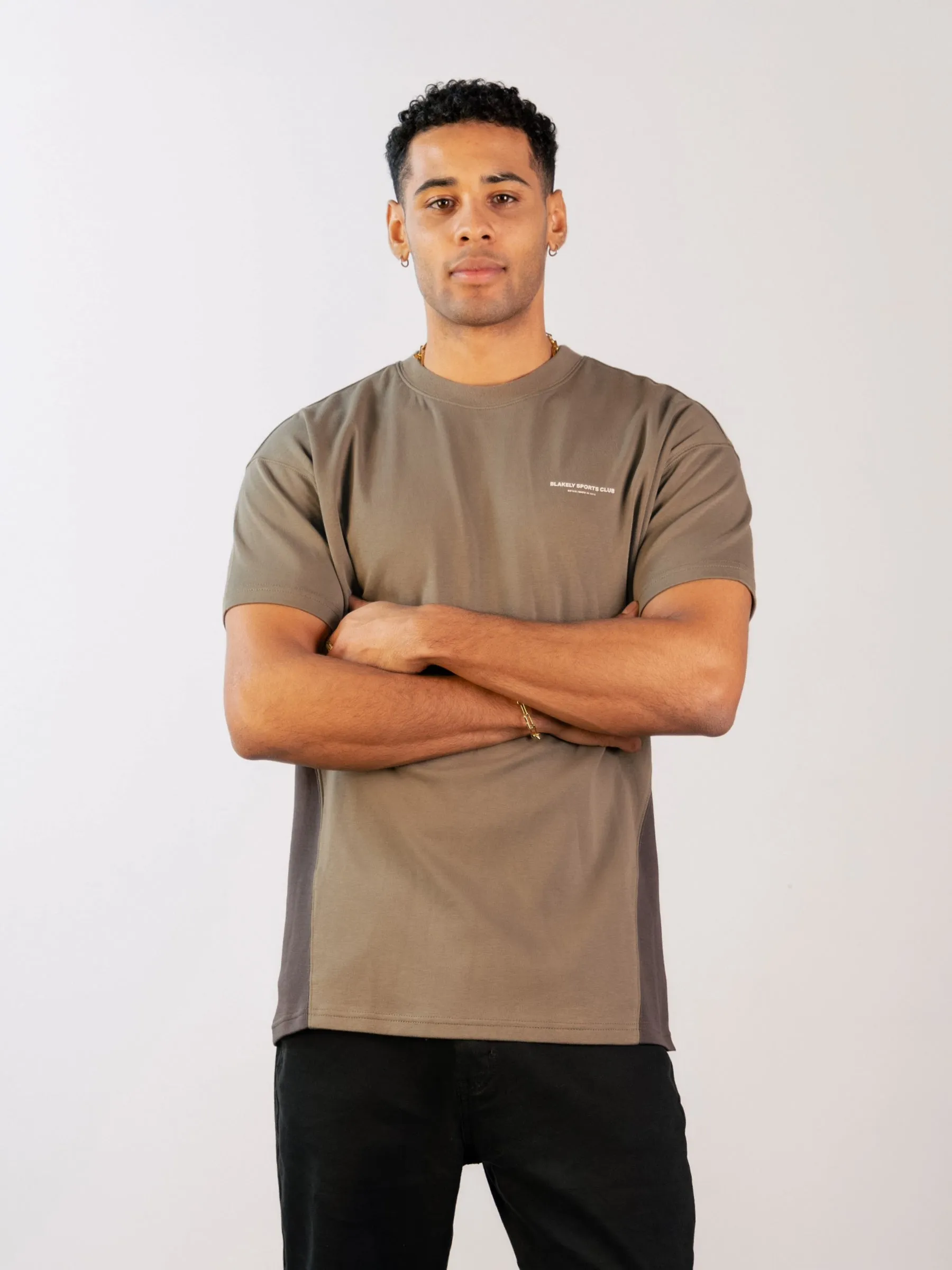 Panel Relaxed T-Shirt - Safari Green sold by Blakely product image thumbnail 2
