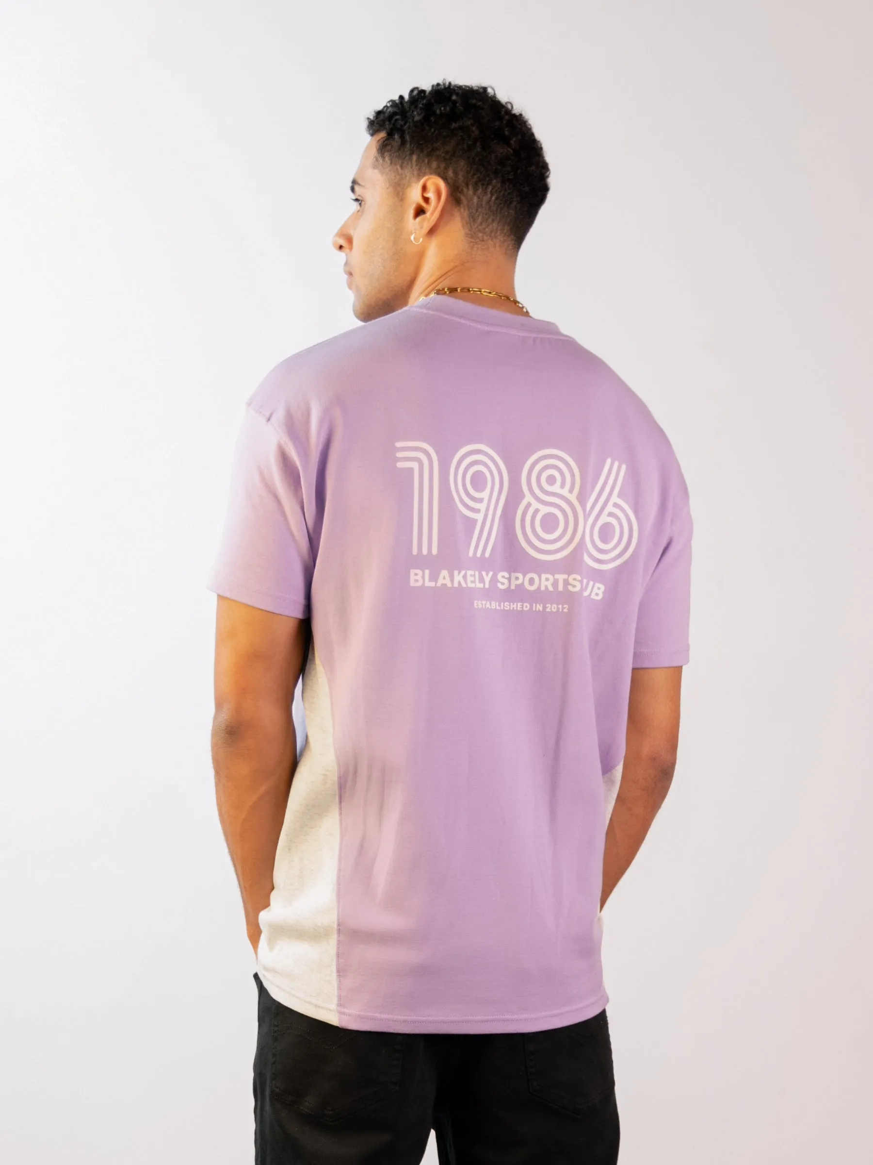 Panel Relaxed T-Shirt - Violet sold by Blakely
