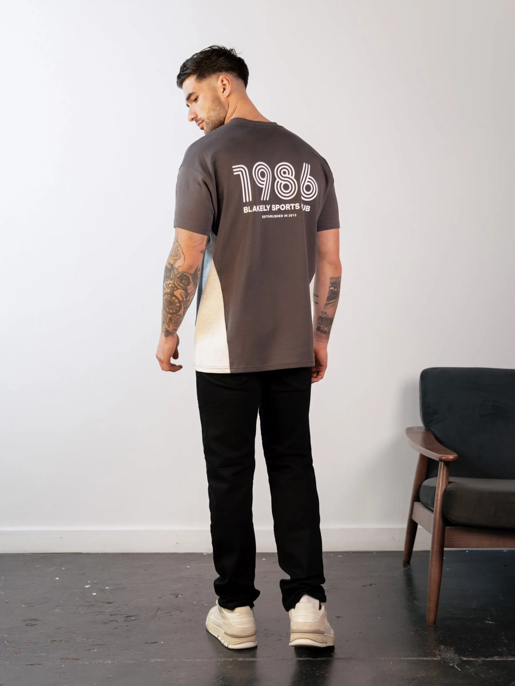 Panel Relaxed T-Shirt - Graphite sold by Blakely product image thumbnail 3