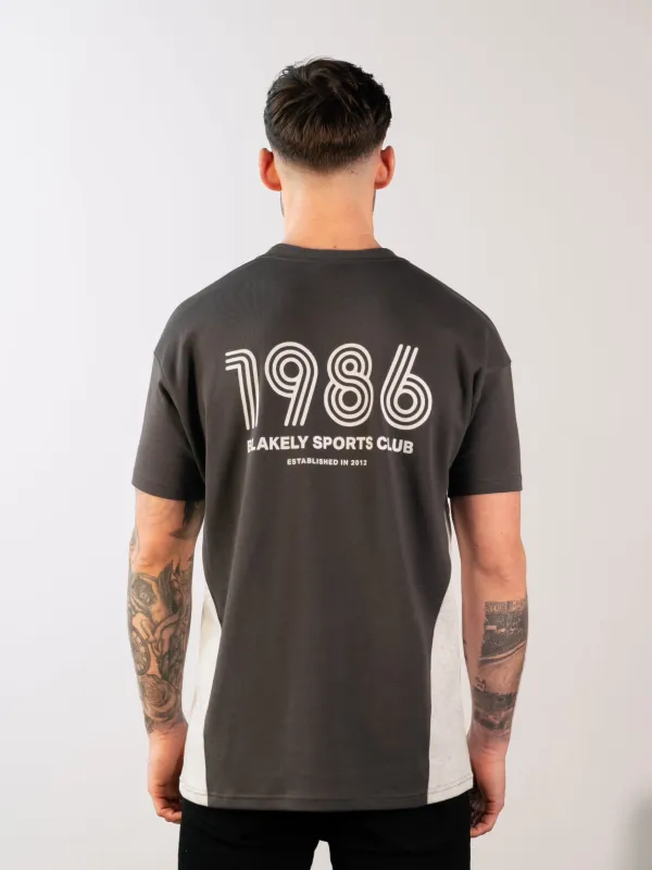 Panel Relaxed T-Shirt - Graphite sold by Blakely