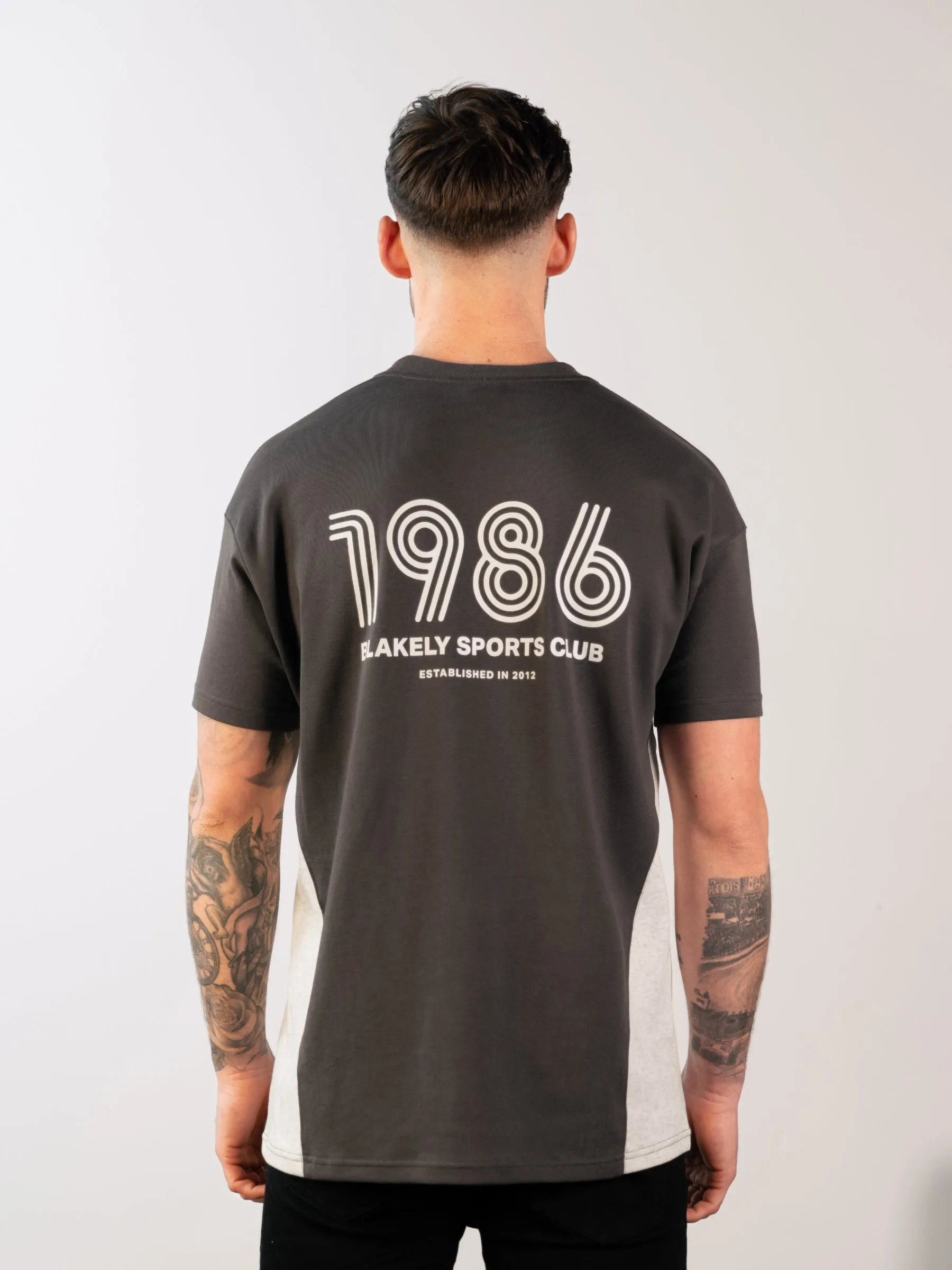 Panel Relaxed T-Shirt - Graphite sold by Blakely