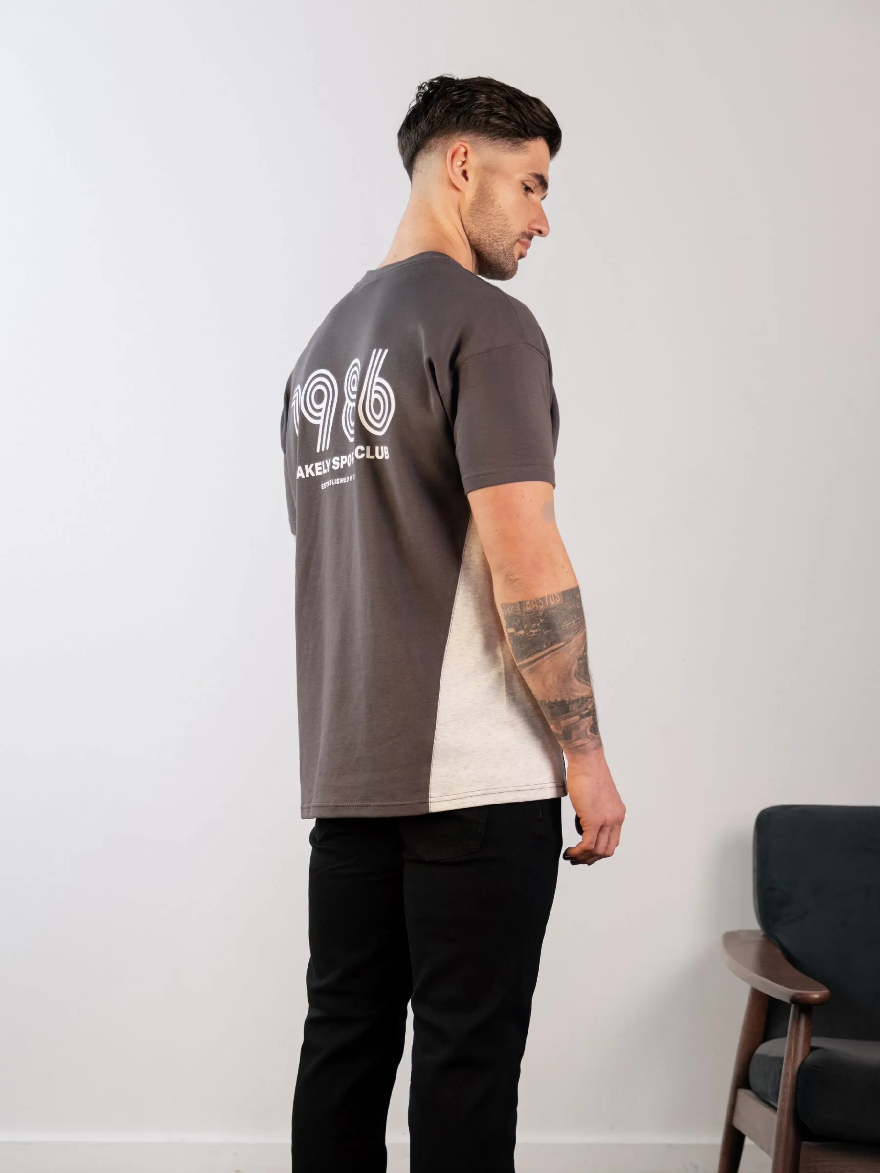 Panel Relaxed T-Shirt - Graphite sold by Blakely product image thumbnail 5
