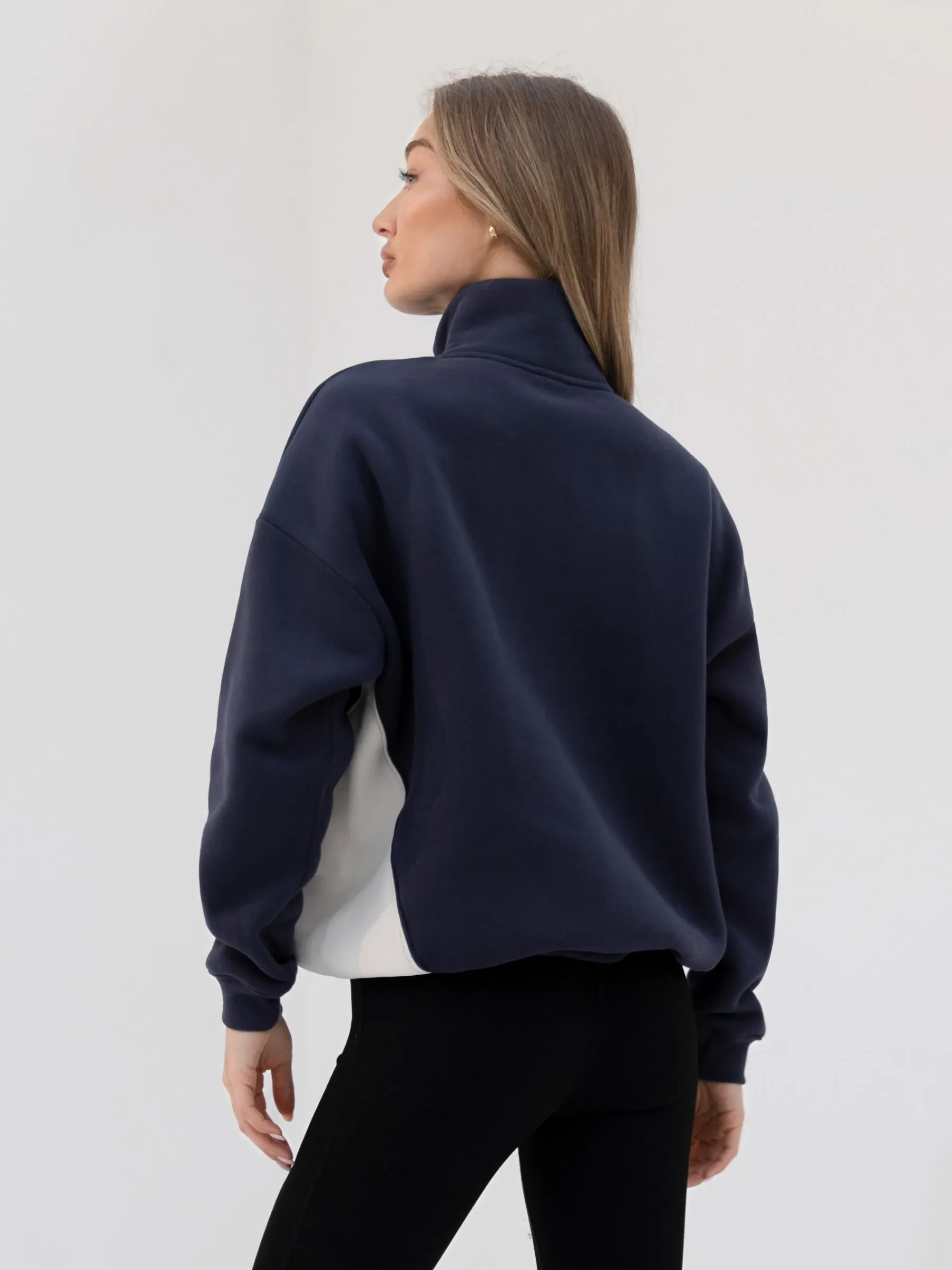Panel 1/4 Zip Jumper - True Navy sold by Blakely product image thumbnail 4