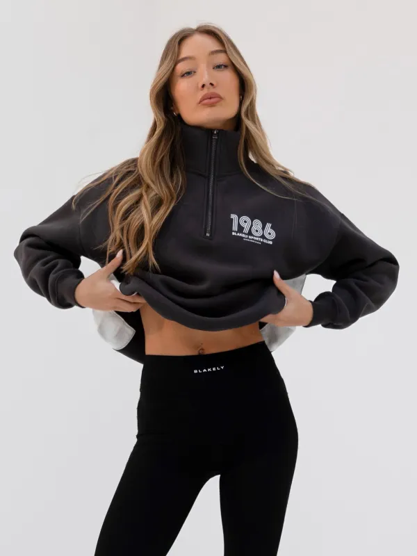 Panel 1/4 Zip Jumper - Graphite sold by Blakely