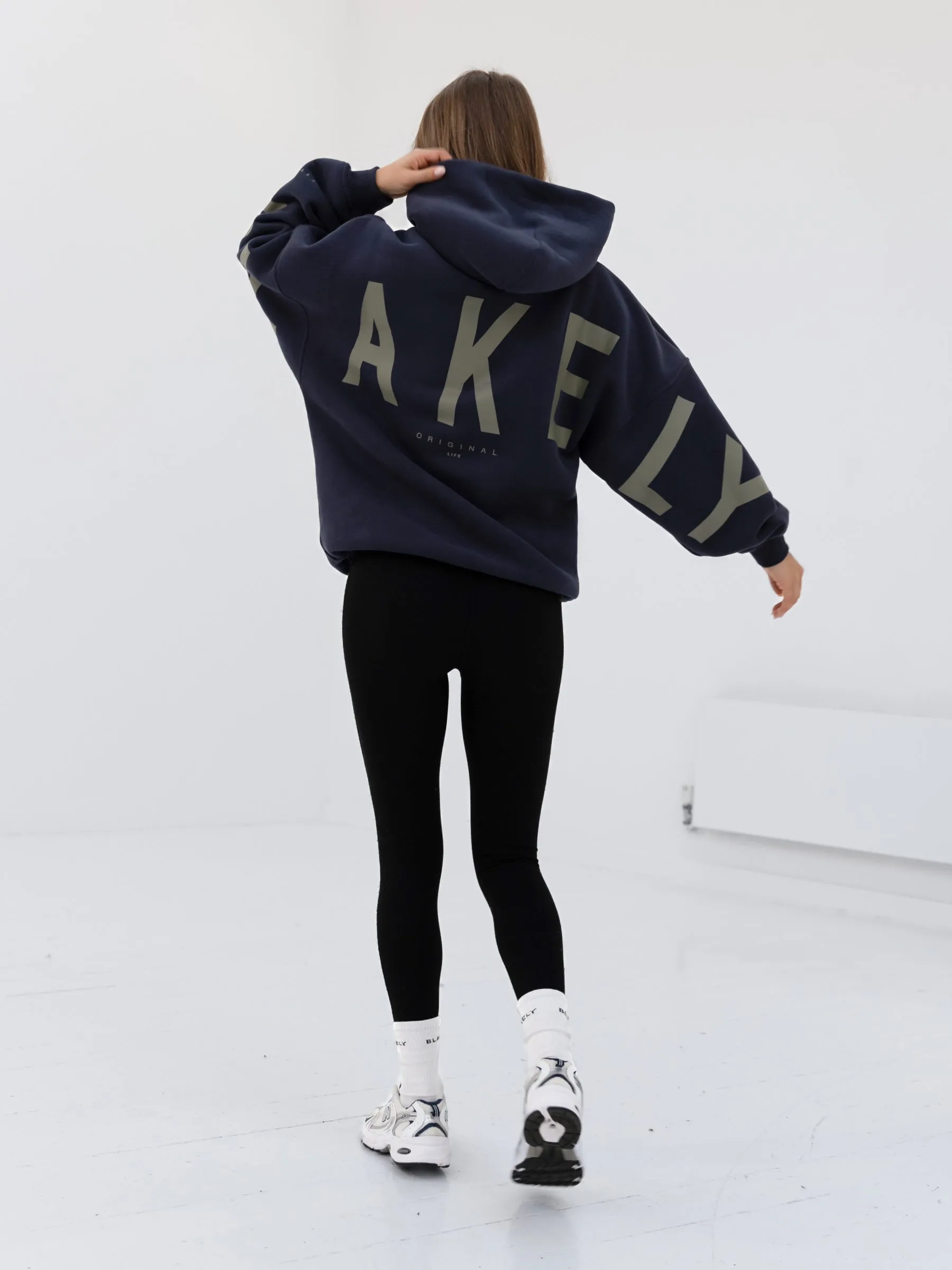 Isabel Oversized Hoodie - True Navy & Olive sold by Blakely product image thumbnail 3