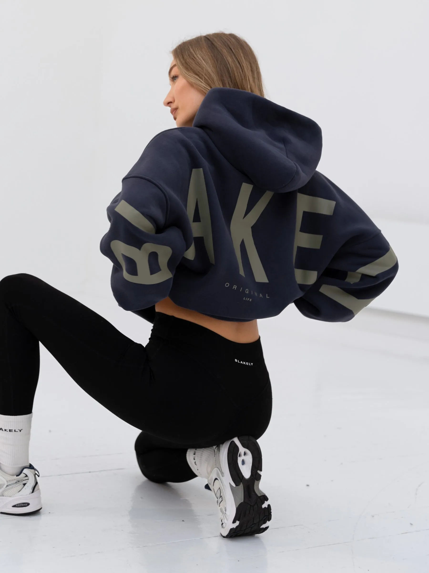 Isabel Oversized Hoodie - True Navy & Olive sold by Blakely product image thumbnail 5
