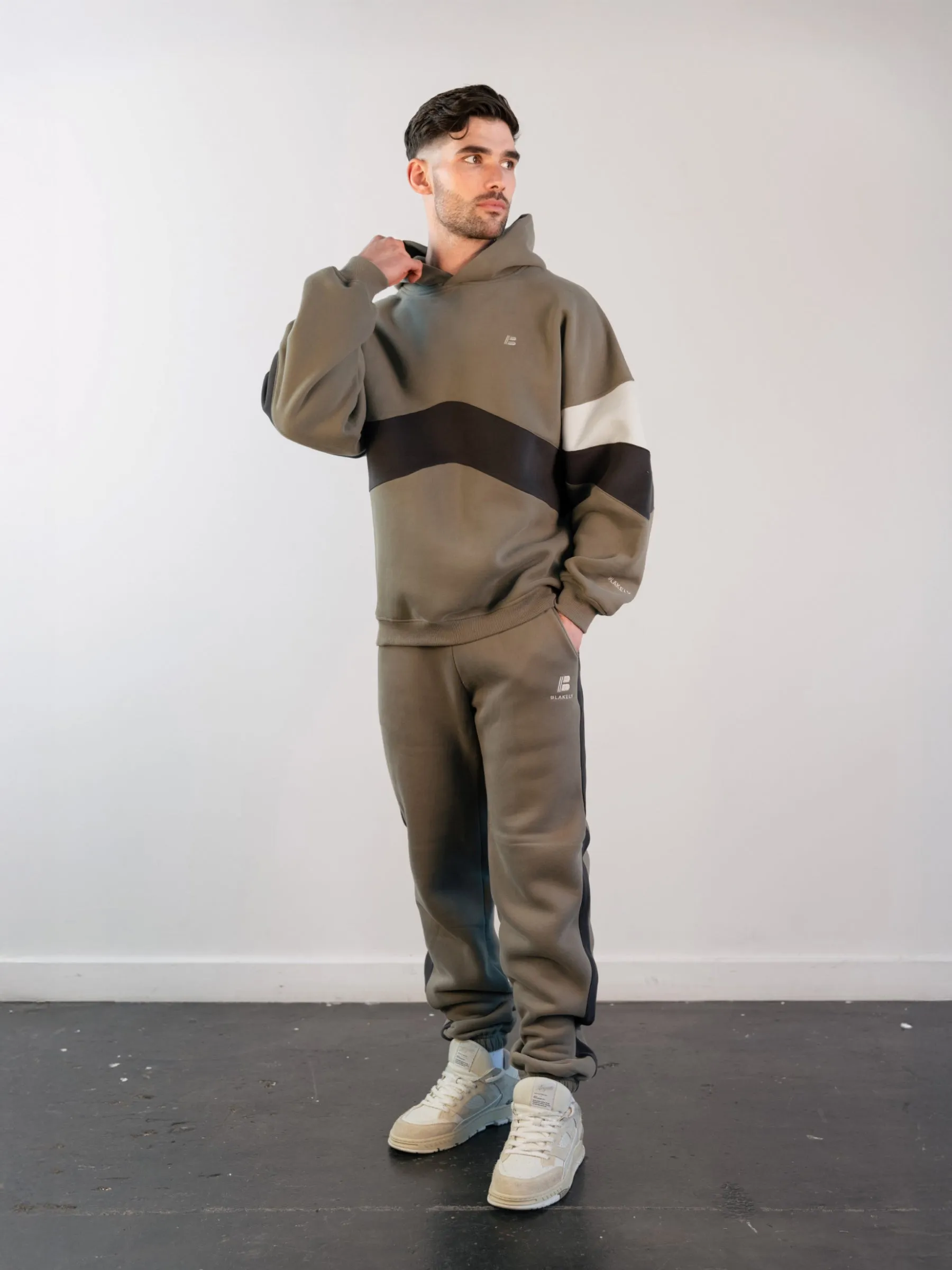 Panel Relaxed Hoodie - Safari Green sold by Blakely product image thumbnail 3