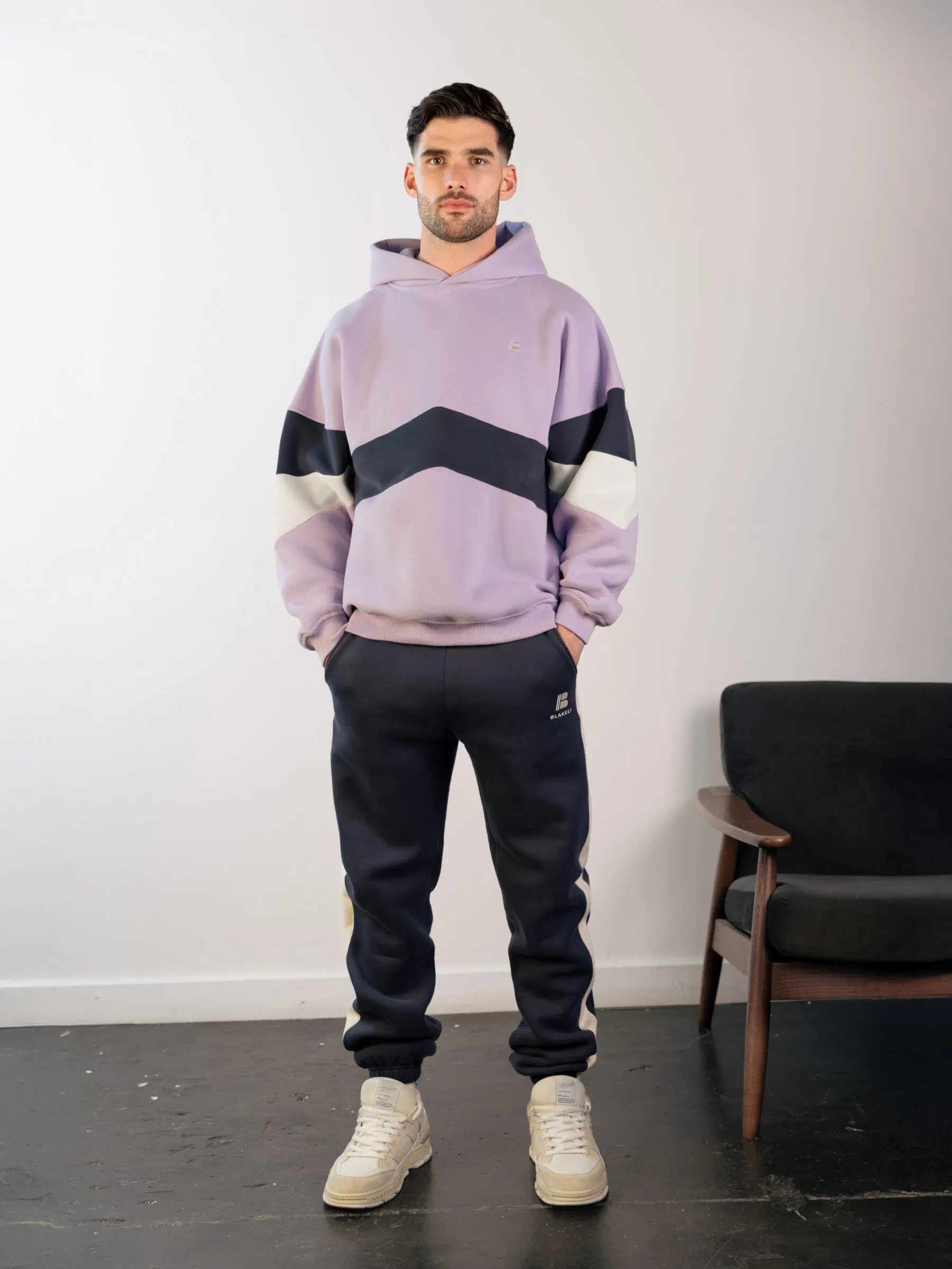 Panel Relaxed Hoodie - Violet sold by Blakely product image thumbnail 2