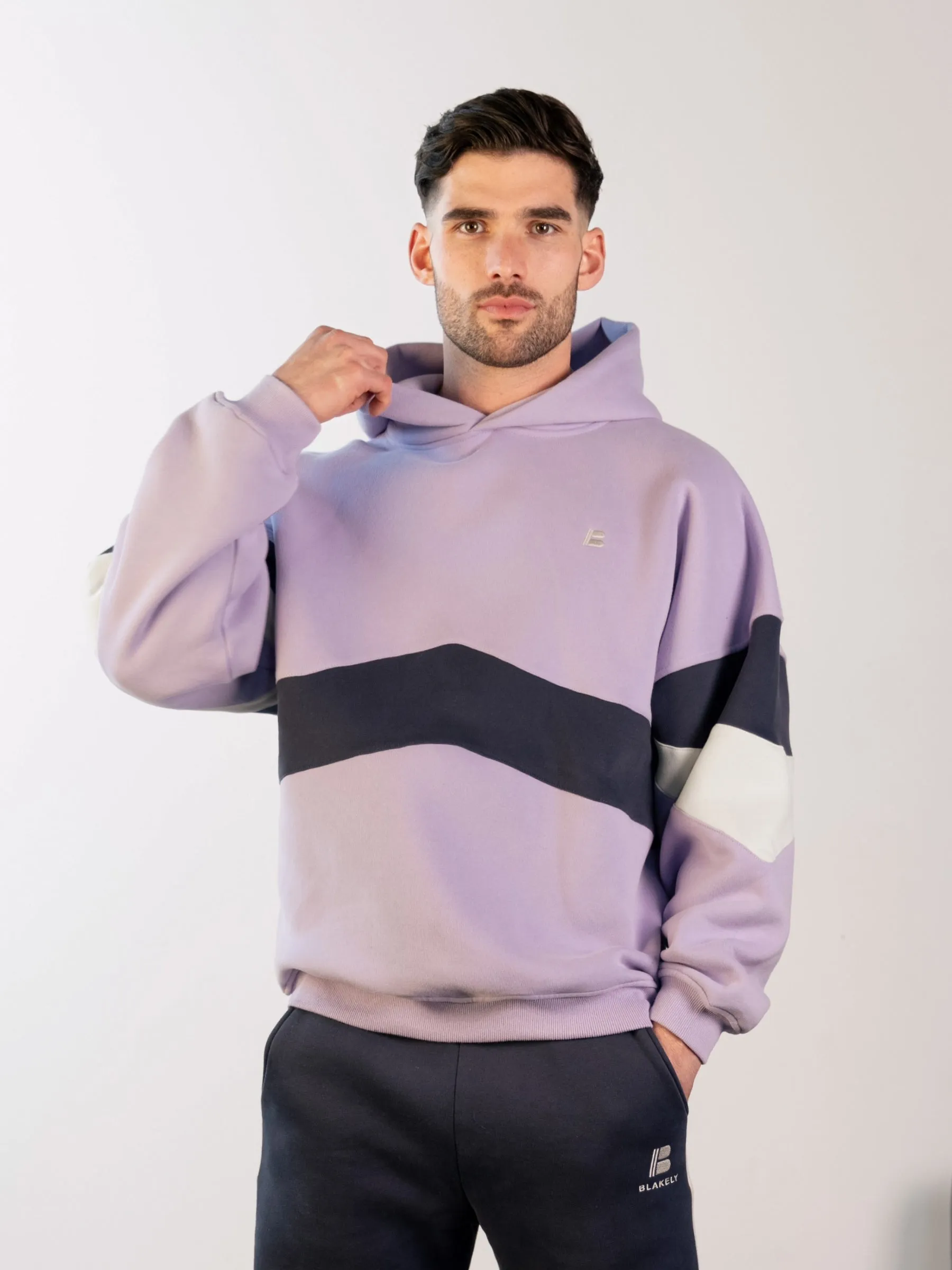 Panel Relaxed Hoodie - Violet sold by Blakely