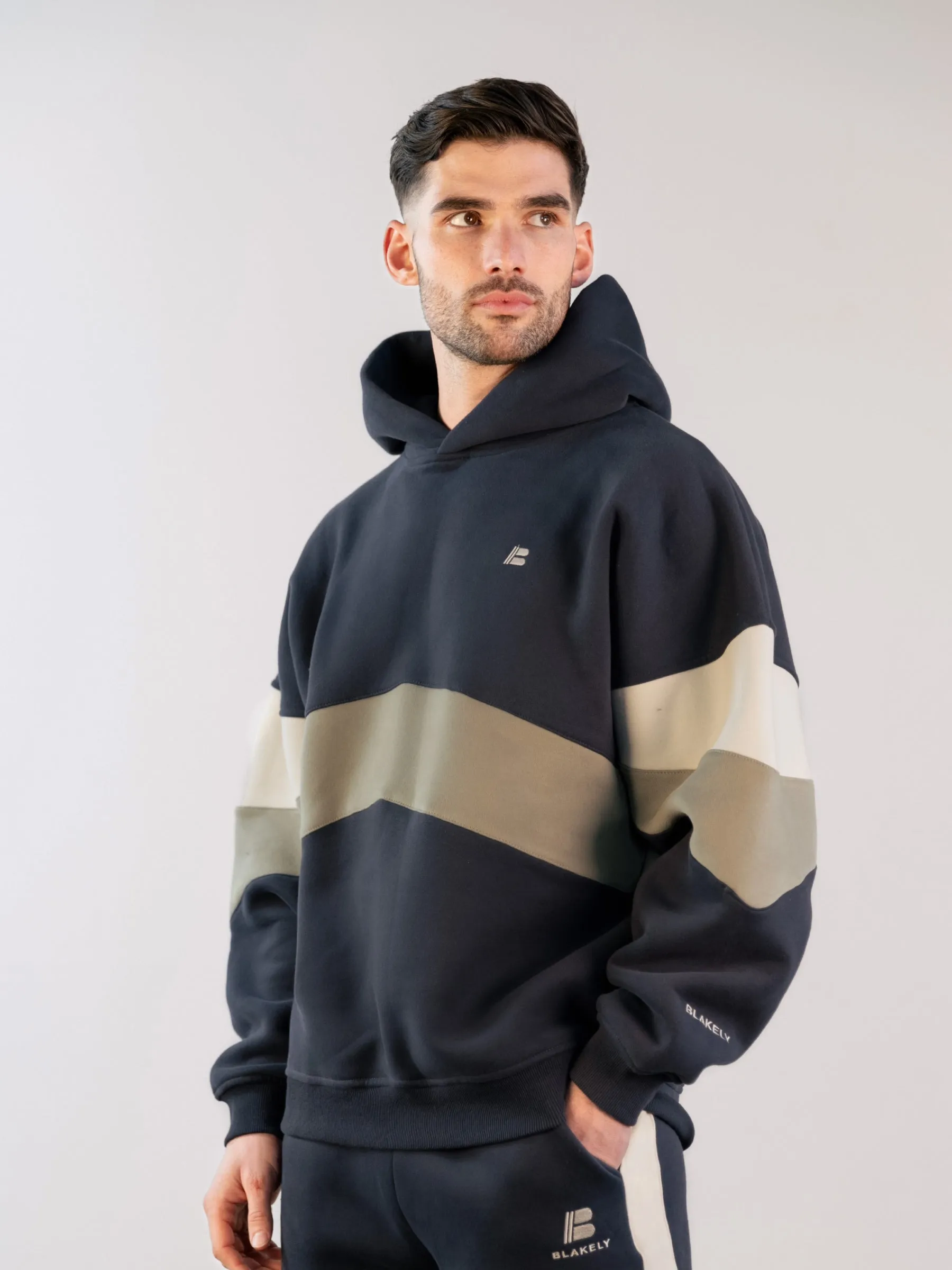 Panel Relaxed Hoodie - True Navy sold by Blakely product image thumbnail 4