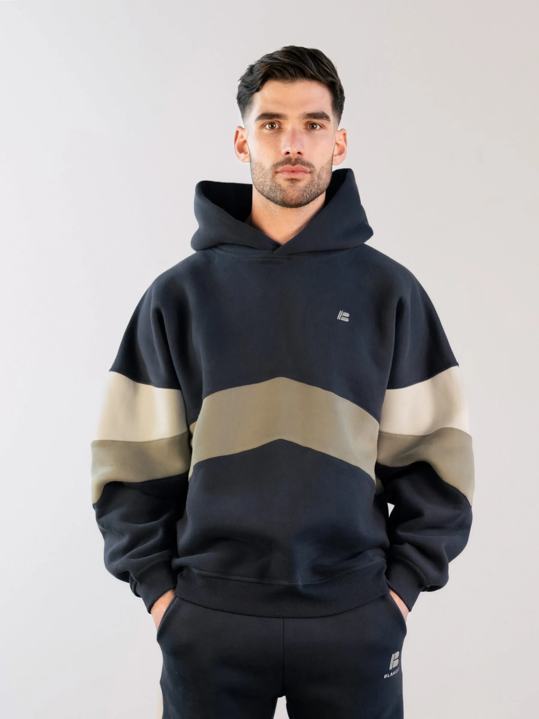 Panel Relaxed Hoodie - True Navy sold by Blakely