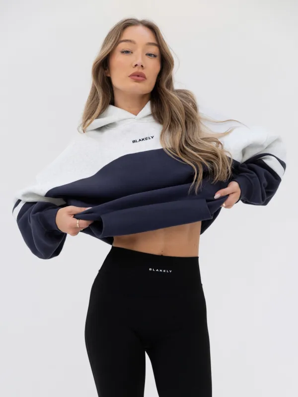 Curved Panel Oversized Hoodie - True Navy sold by Blakely