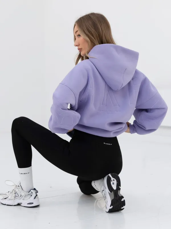 Embroidered Isabel Oversized Hoodie - Lilac sold by Blakely