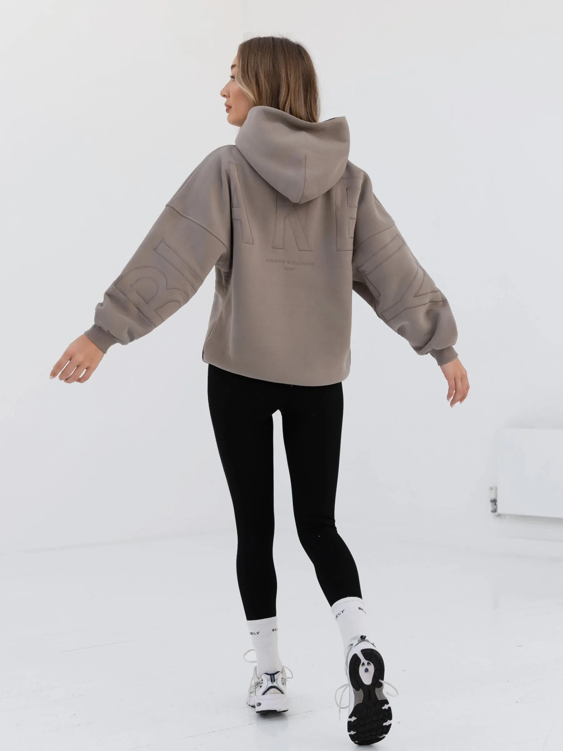 Embroidered Isabel Oversized Hoodie - Neutral Grey sold by Blakely product image thumbnail 3