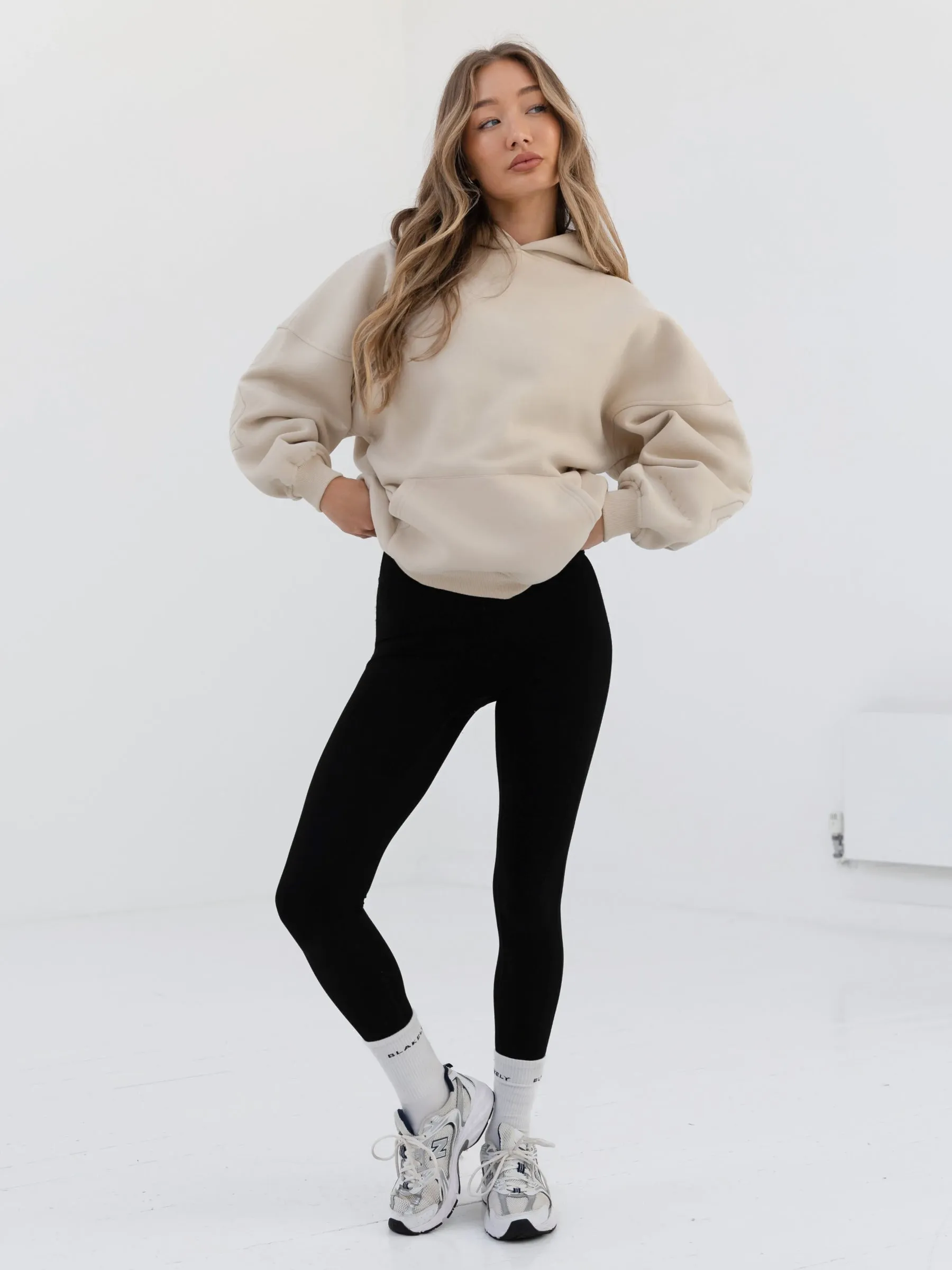 Embroidered Isabel Oversized Hoodie - Bone sold by Blakely product image thumbnail 4