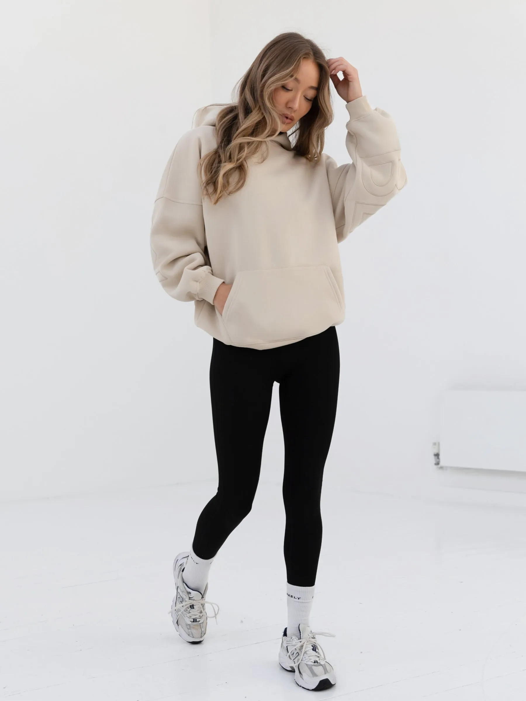 Embroidered Isabel Oversized Hoodie - Bone sold by Blakely product image thumbnail 5