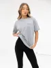 Curved Active Studios Oversized T-Shirt - Marl Grey & Khaki Green sold by Blakely