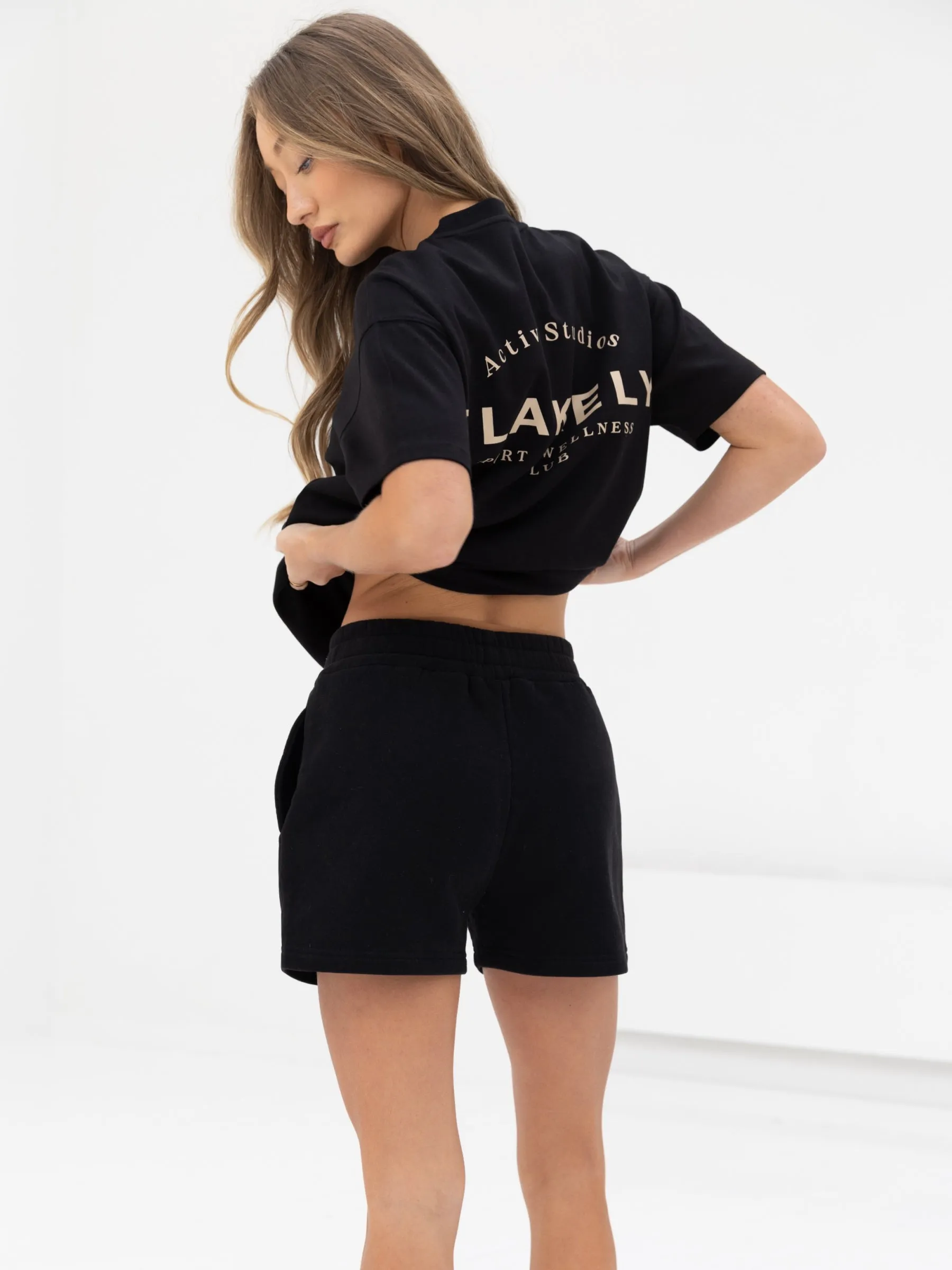 Curved Active Studios Oversized T-Shirt - Black & Tan sold by Blakely product image thumbnail 3