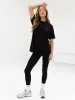 Curved Active Studios Oversized T-Shirt - Black & Charcoal sold by Blakely
