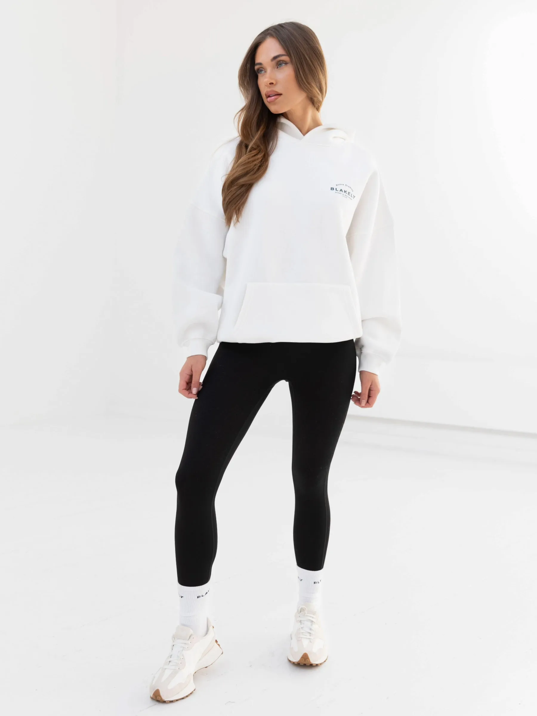 Active Studios Oversized Hoodie - Flat White & Teal Green sold by Blakely product image thumbnail 3