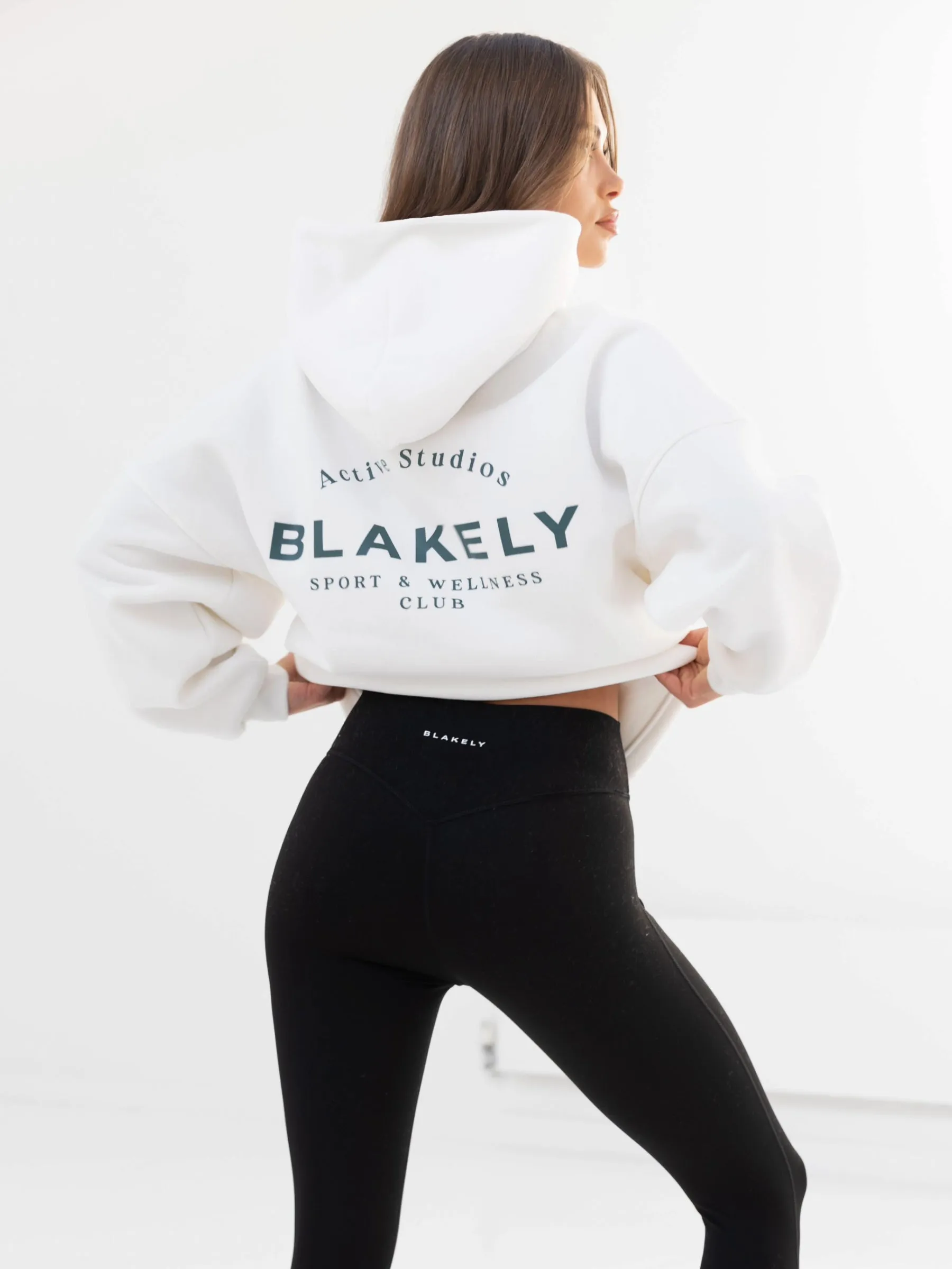 Active Studios Oversized Hoodie - Marl White & Slate Blue sold by Blakely product image thumbnail 3
