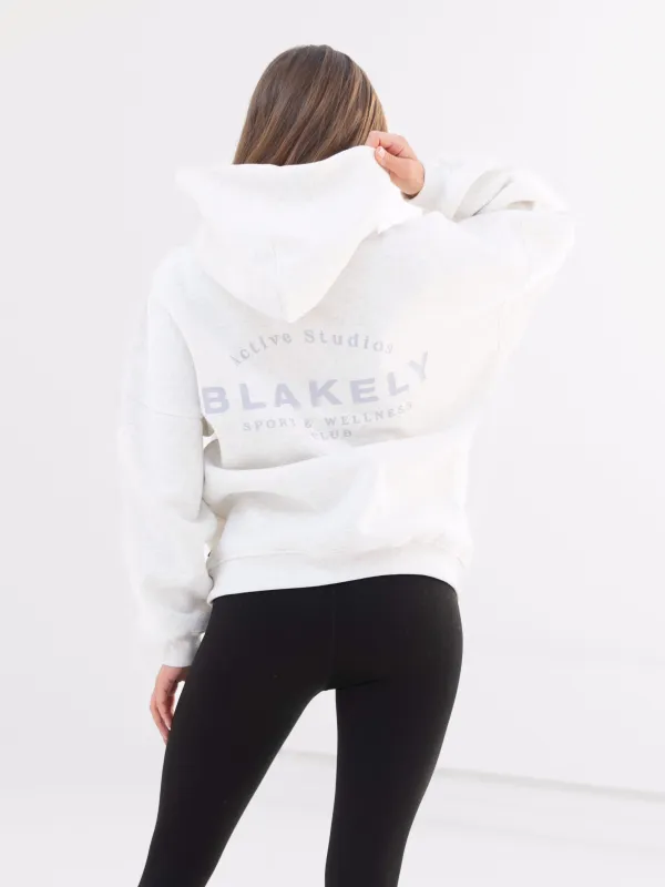 Active Studios Oversized Hoodie - Marl White & Light Violet sold by Blakely
