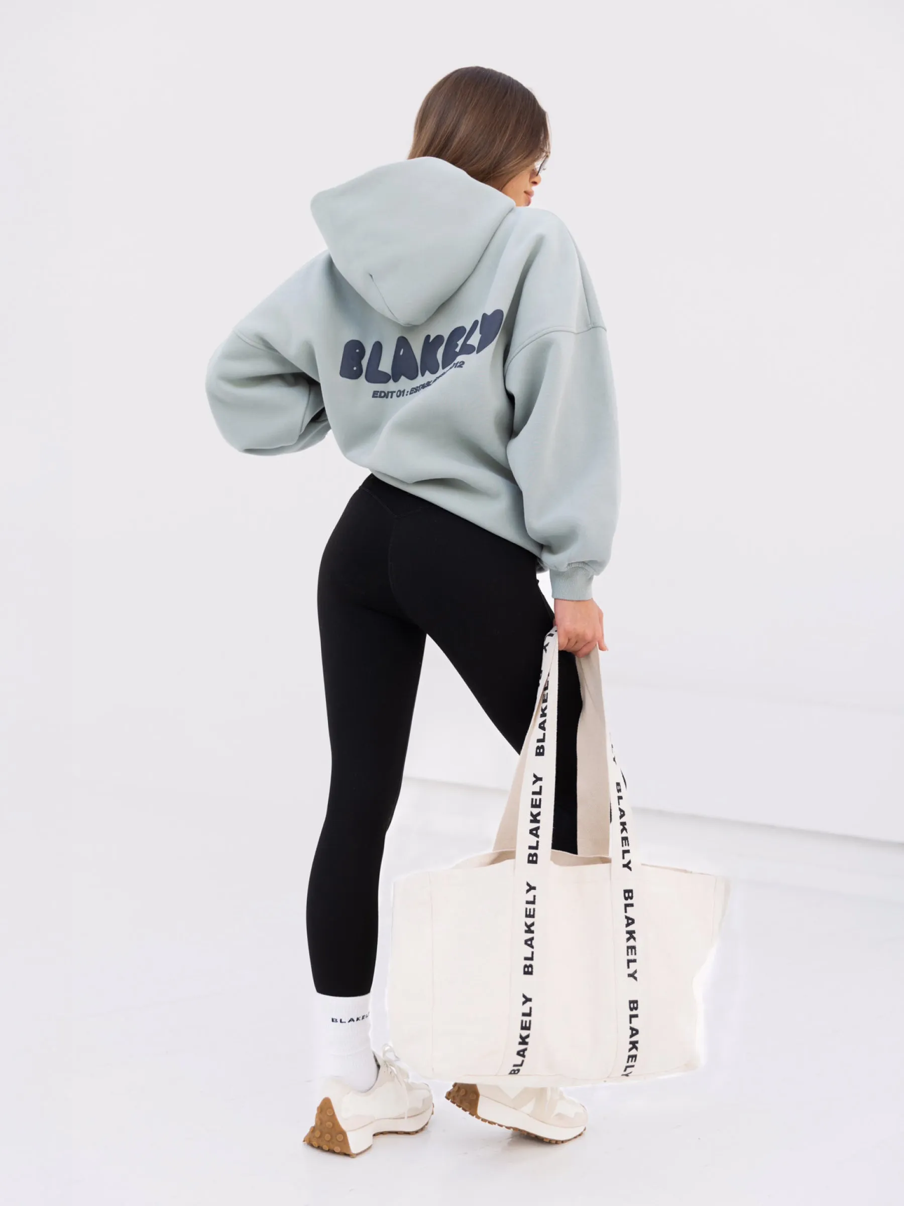 Cloud Print Oversized Hoodie - Mineral Blue sold by Blakely product image thumbnail 3