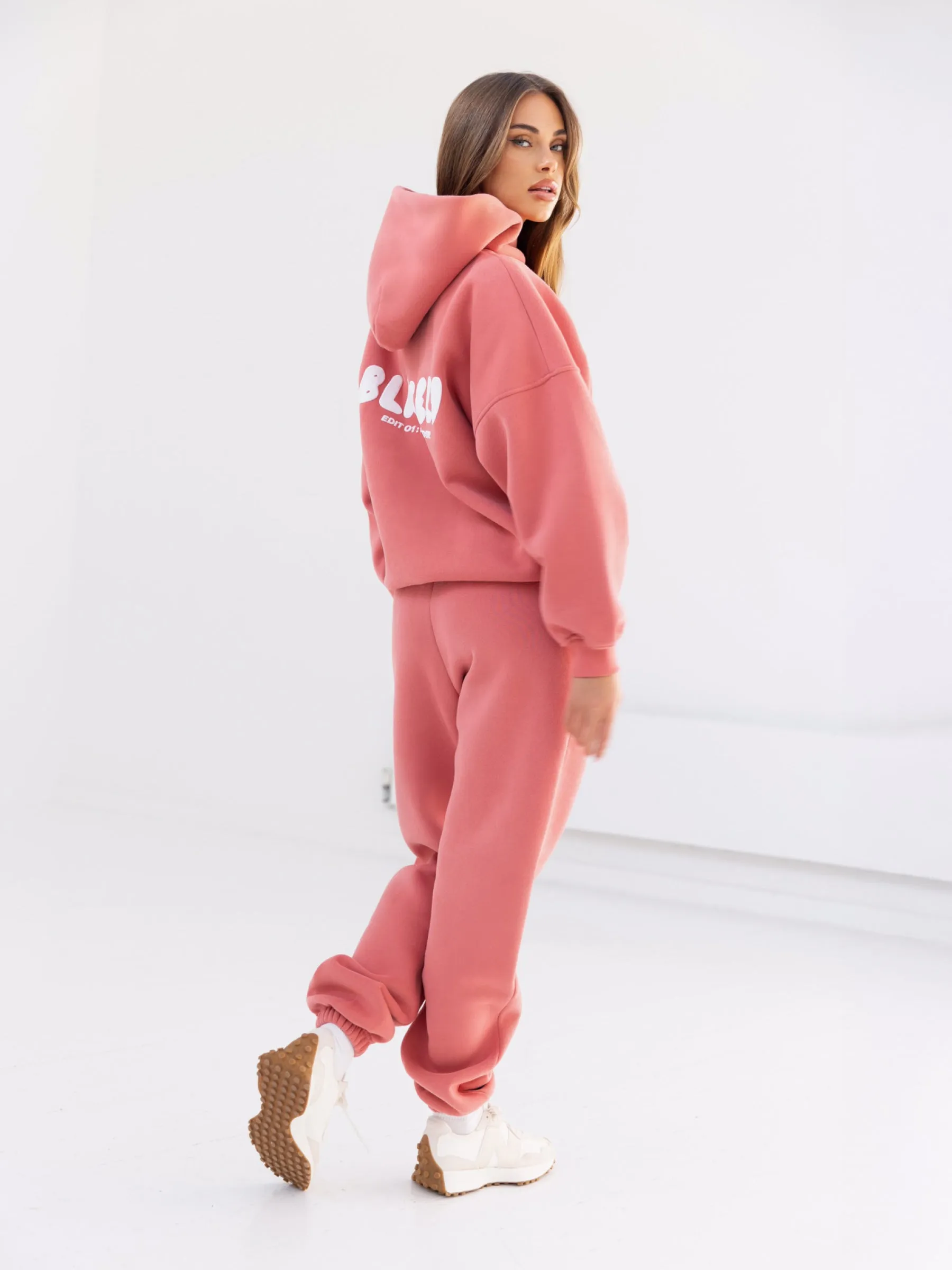 Cloud Print Oversized Hoodie - Sunrise Coral sold by Blakely product image thumbnail 3