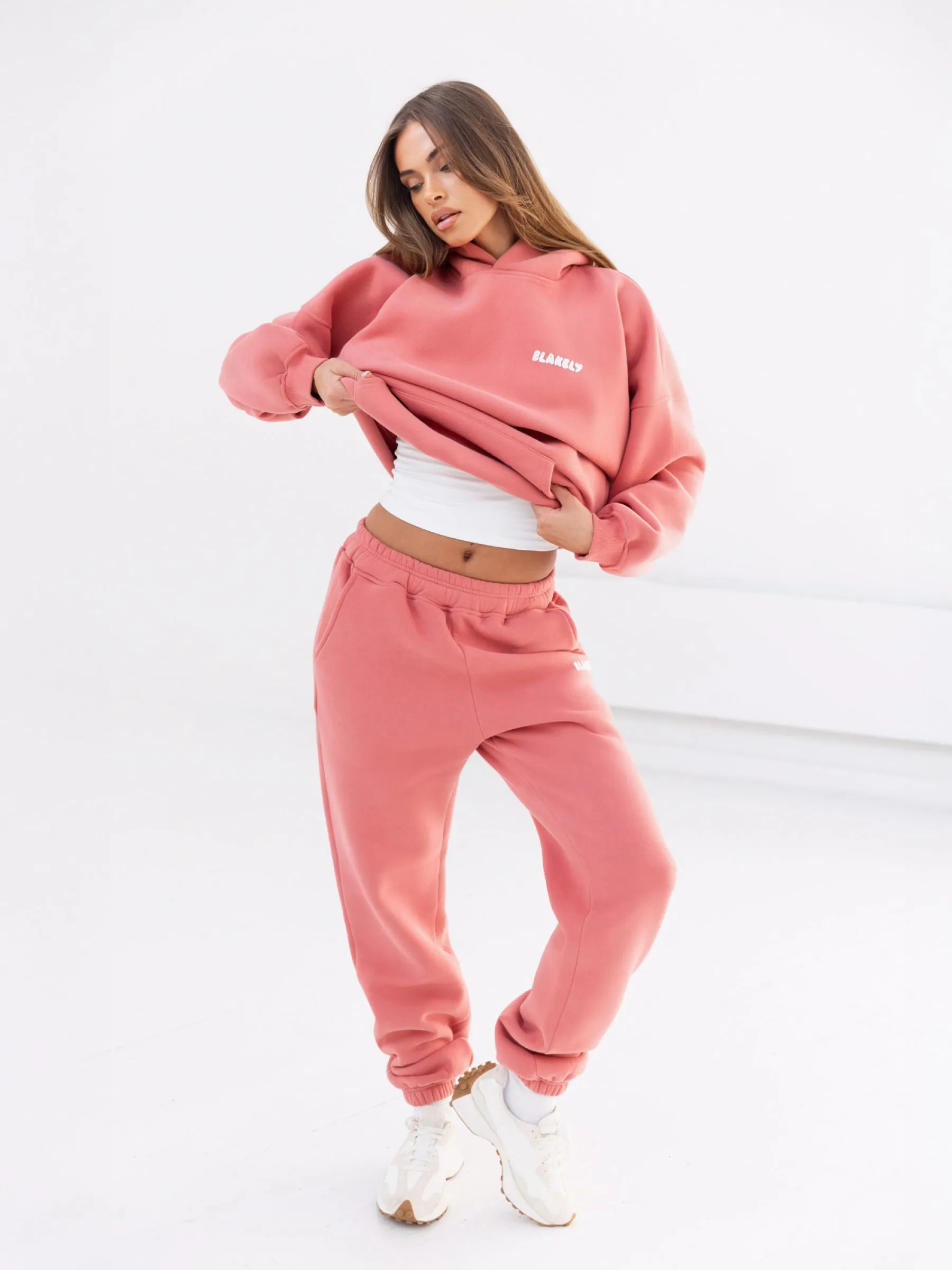 Cloud Print Oversized Hoodie - Sunrise Coral sold by Blakely product image thumbnail 4