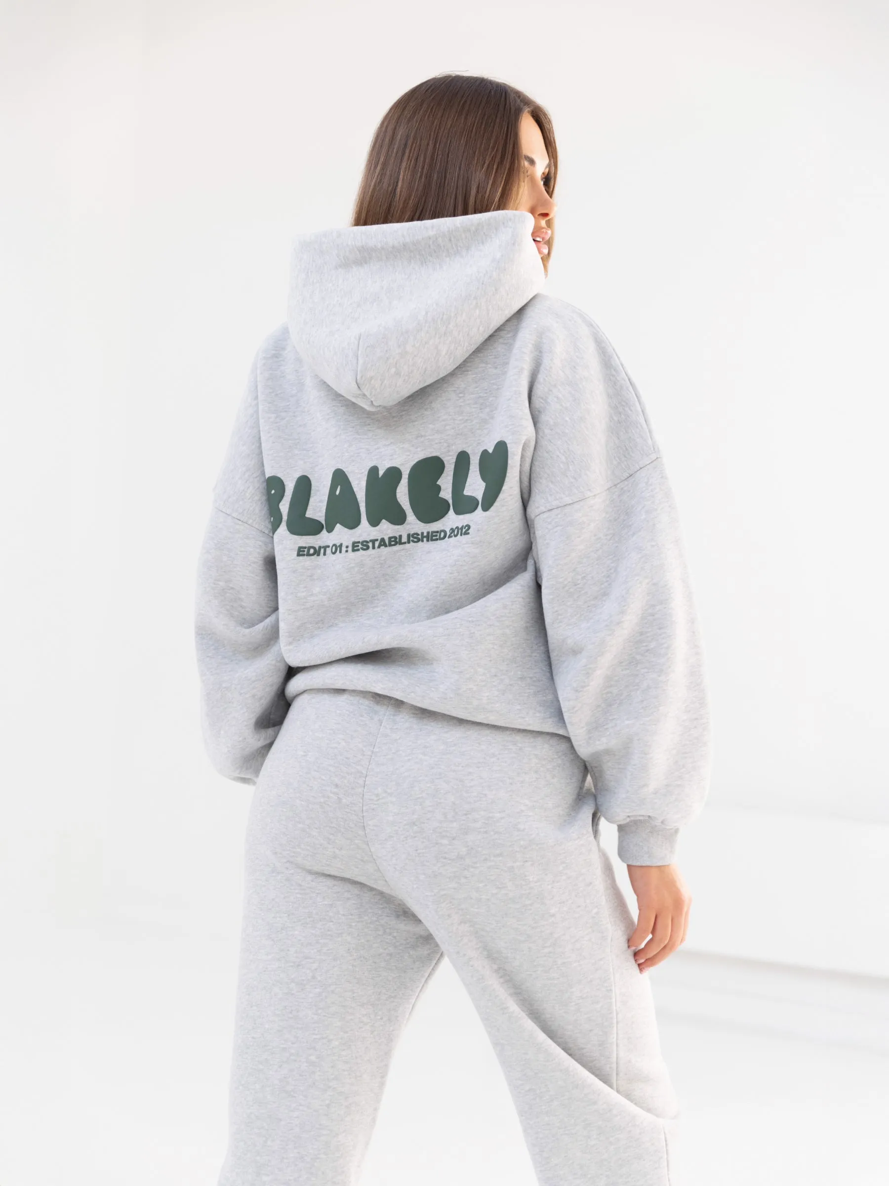 Cloud Print Oversized Hoodie - Marl Grey sold by Blakely product image thumbnail 4